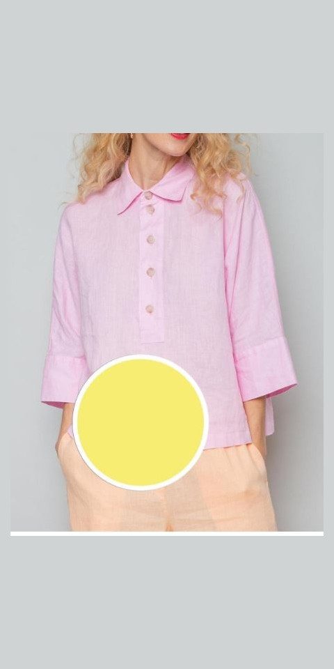 Emily Van Den Bergh Hemdbluse Bluse EMILY VAN DEN BERGH gelb