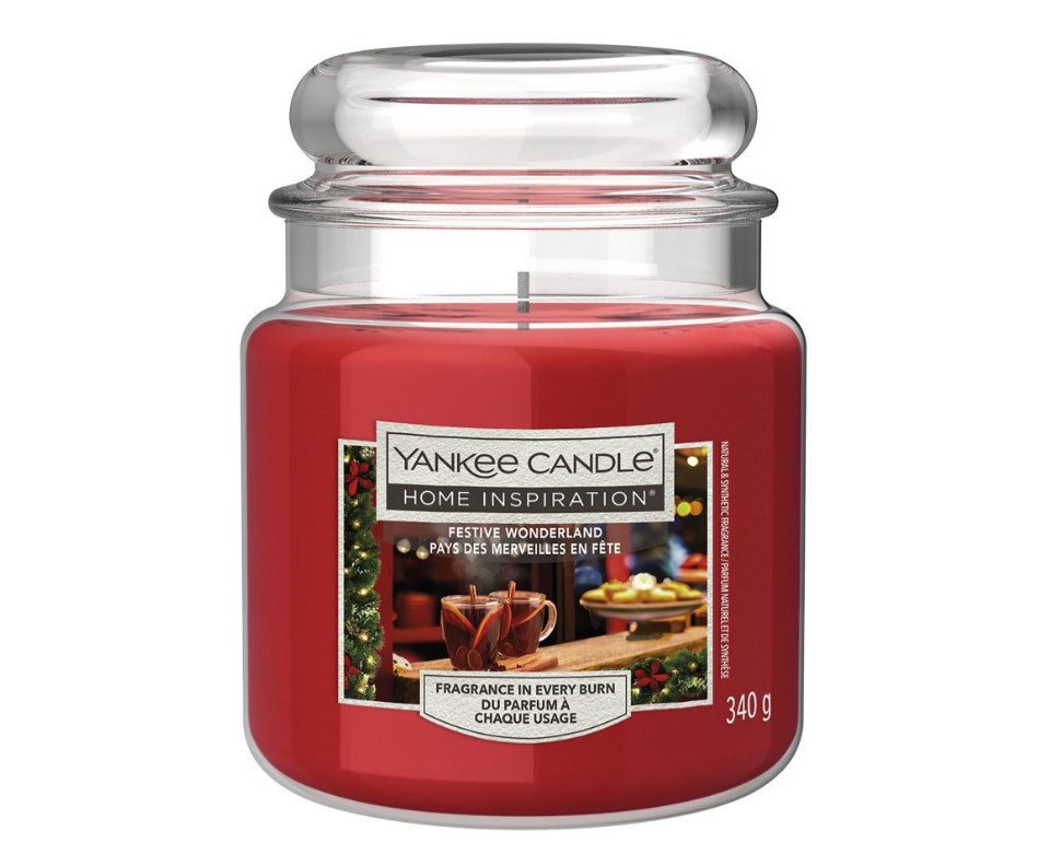 Yankee Candle LED-Christbaumkerzen Yankee Candle Duftkerze Mittleres Glas Christmas