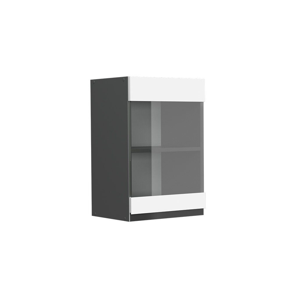 Vicco Glashängeschrank R-Line, Weiß/Anthrazit, 40 cm günstig online kaufen