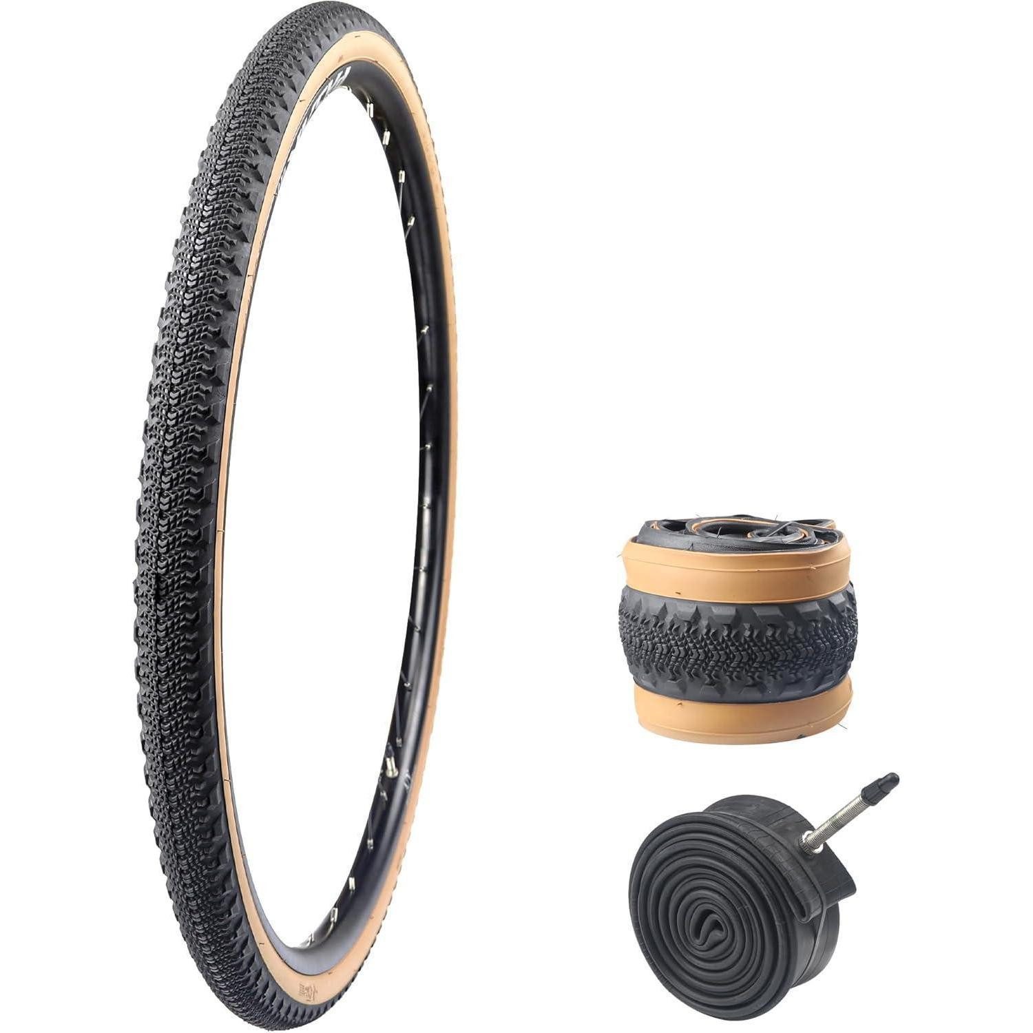 LuxusKollektion Fahrradreifen 2er-Pack 700x42C Fahrradreifen Mantel mit 2er Schläuche ETRTO 44-622