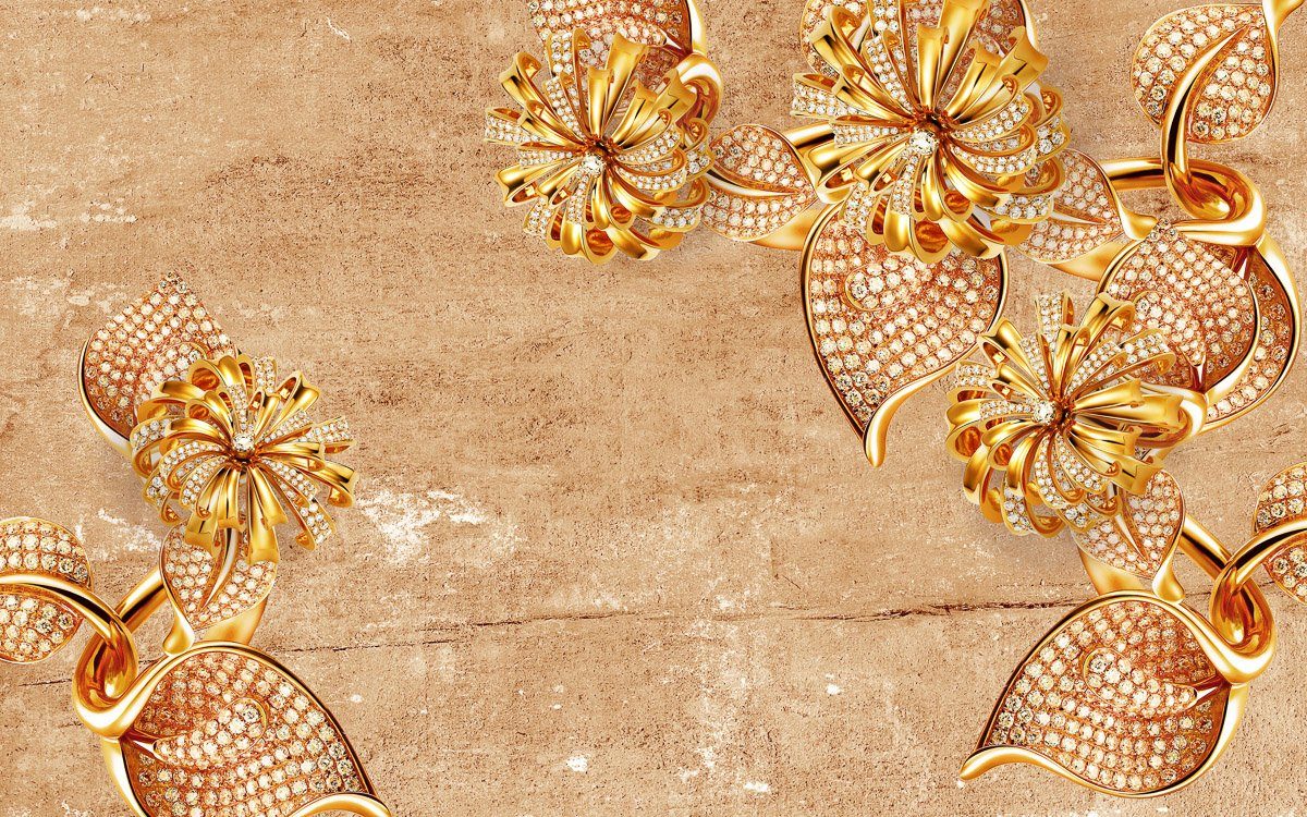 Papermoon Fototapete Blumen mit Muster