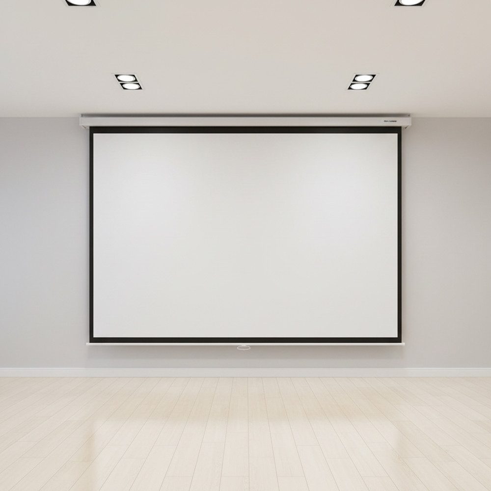 Mucola 203x203cm MOTOR LEINWAND BEAMER FFB HEIMKINO BEAMERLEINWAND 120 Motorleinwand (Schweres 3-Schicht Gewebetuch ca.500 g/m)