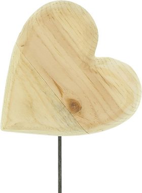 Dekoleidenschaft Dekofigur Herz "Wood" aus Holz, 31 cm hoch, rustikale Tischdeko, Hochzeitsdeko, Herzdeko, Dekoherz, Holzherz, Holzdeko, Geschenkidee in Herzform