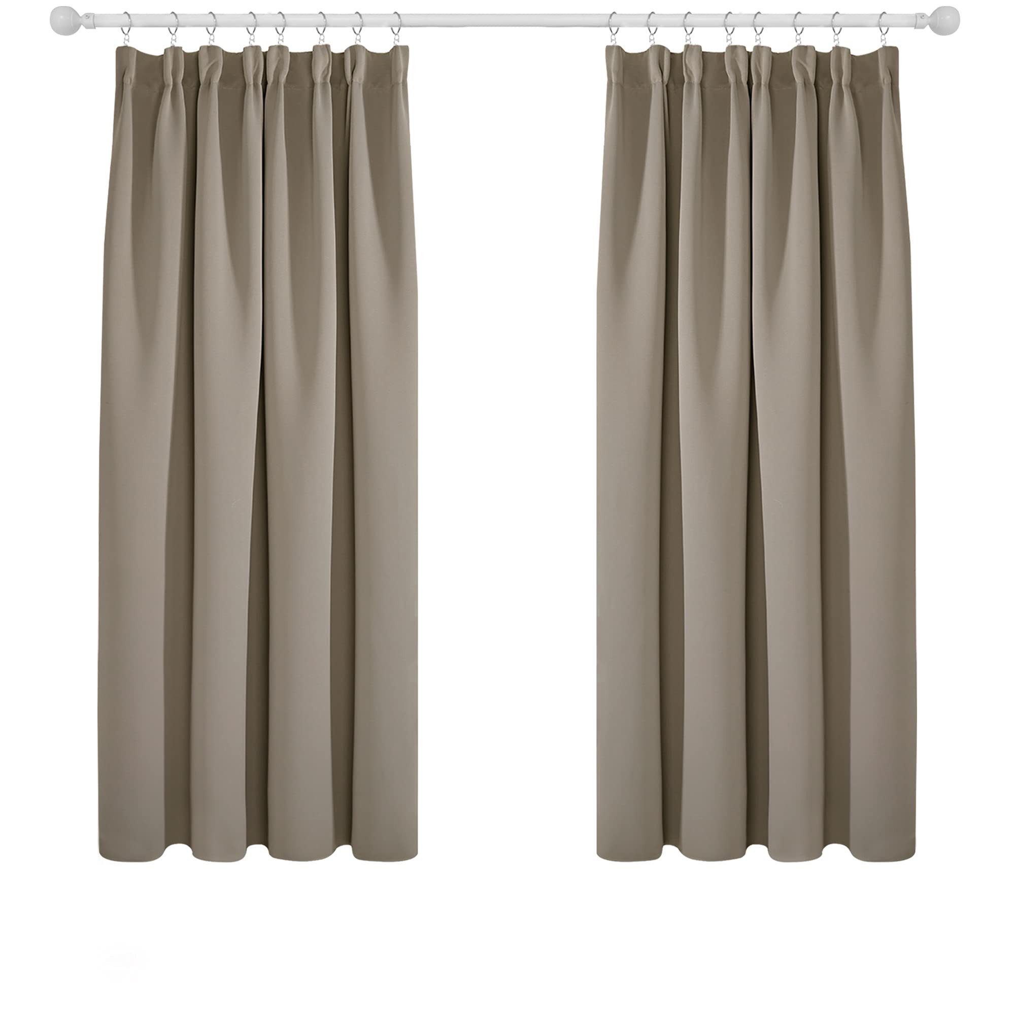 Deconovo Verdunkelungsvorhang Gardinen mit Kräuselband Blickdicht günstig online kaufen