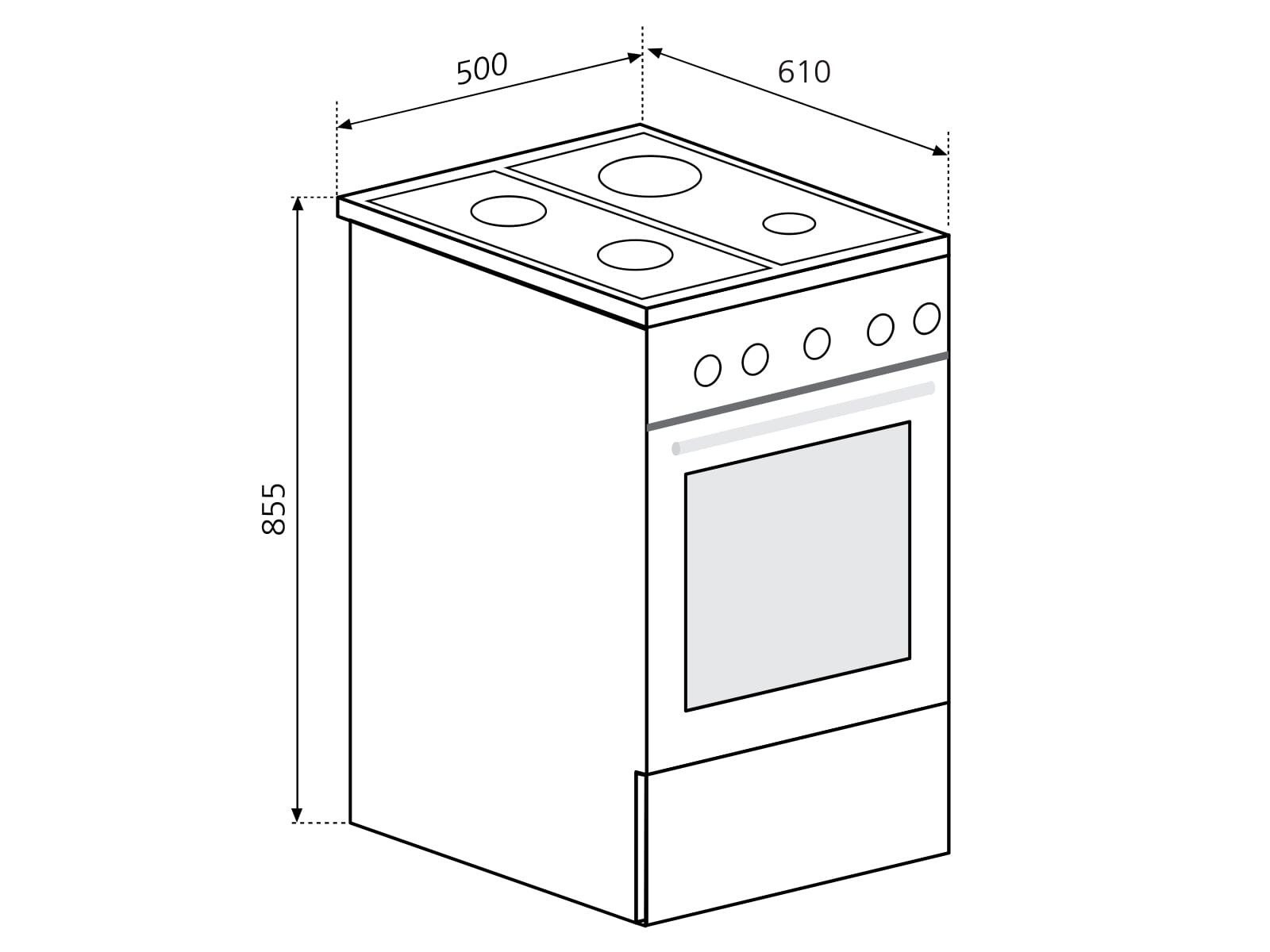 Oranier Elektro-Standherd, mit kein Auszug vorhanden