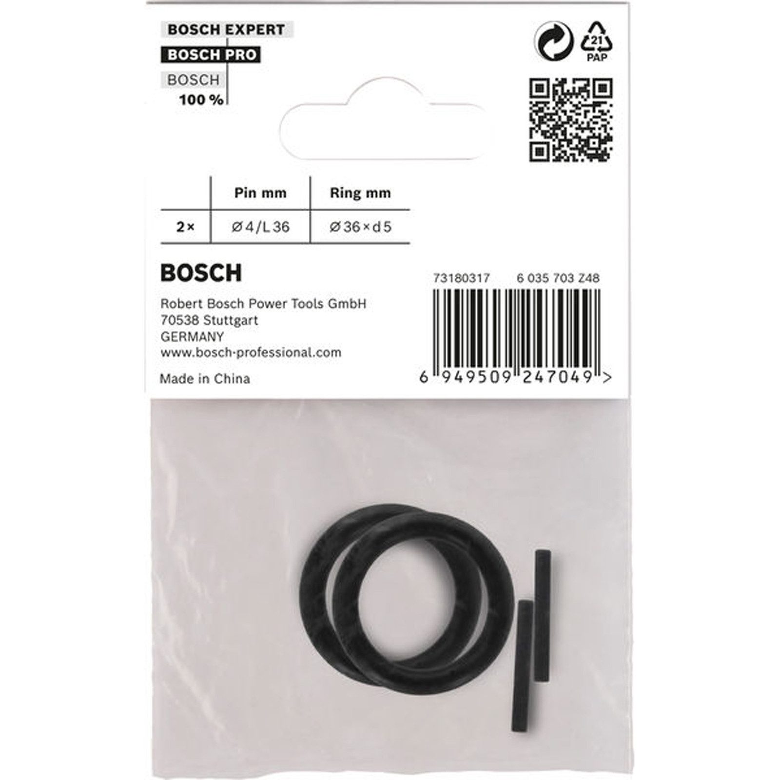 BOSCH Stecknuss Bosch Haltering und Stift für PRO Impact Steckschlüsseleinsätze, 3/4 Z