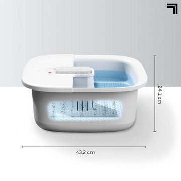 Sharper Image Fußbad Elektrisch Beheizbare Fußbadewanne SOOTHE, mit Sprudelfunktion- & Spritzschutz