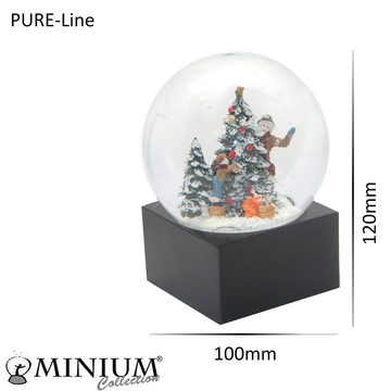 MINIUM-Collection Schneekugel Schneekugel Weihnachtsbaum schmücken PURE-Line schwarz 100mm breit