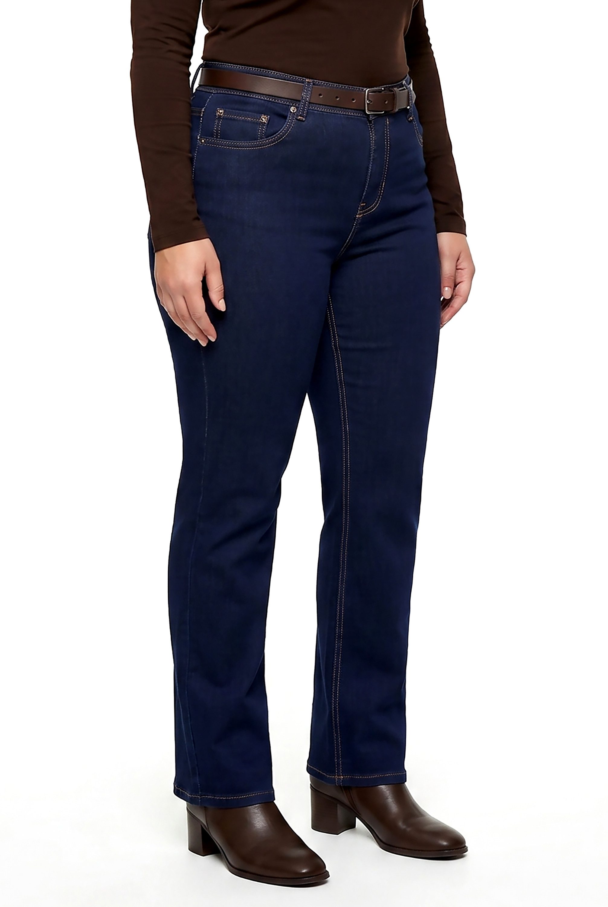 Straight-Jeans Damen Stretch Jeans Damen High Waist Stretch-Jeans Sommer Hose FG14