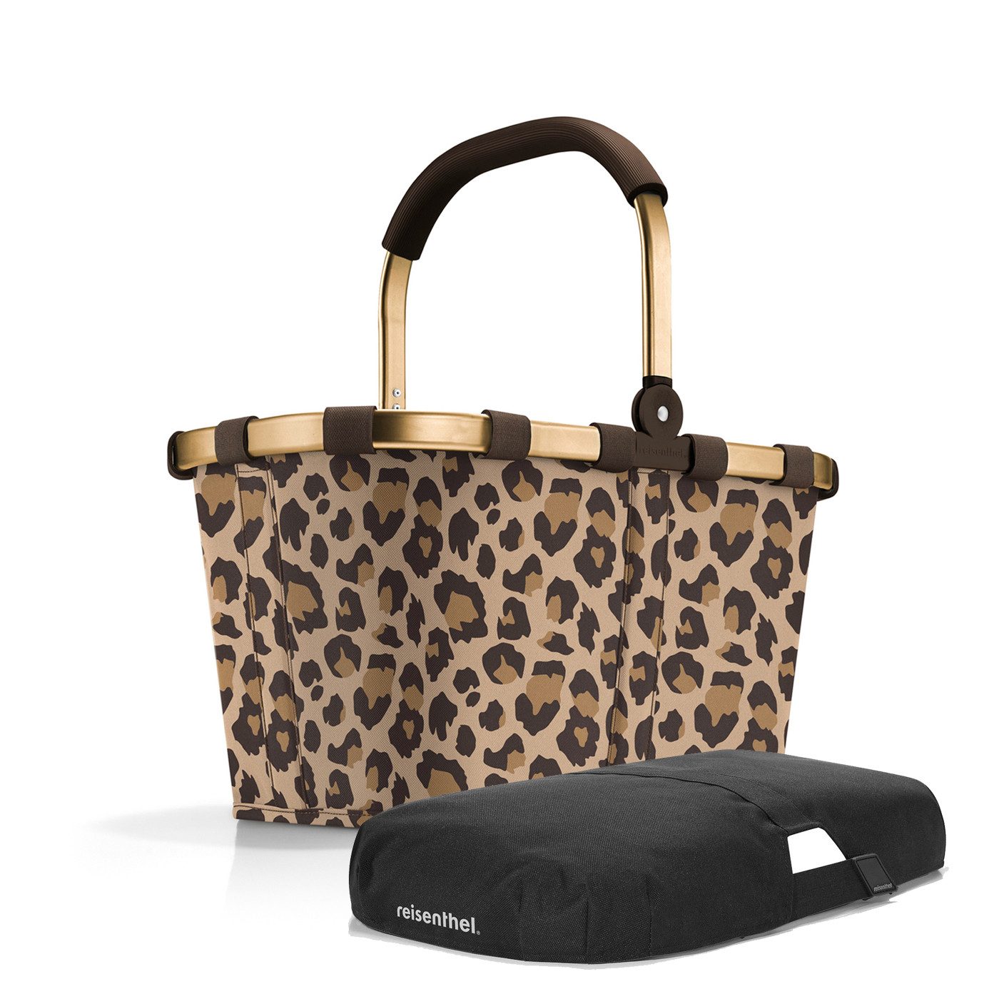 REISENTHEL® Einkaufskorb carrybag mit cover, leo macchiato/braun