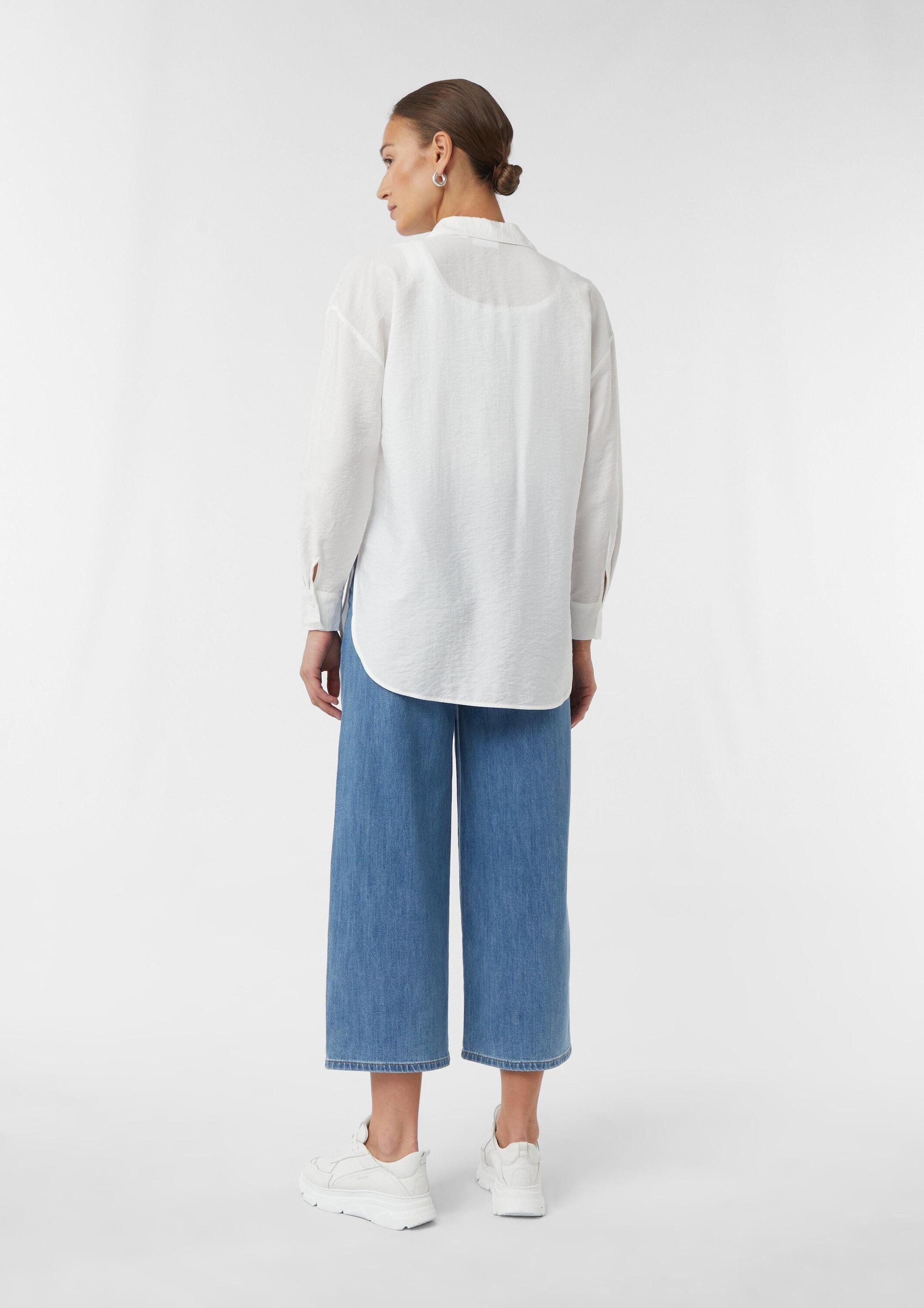 comma Langarmbluse Bluse Longbluse aus Viskosemix