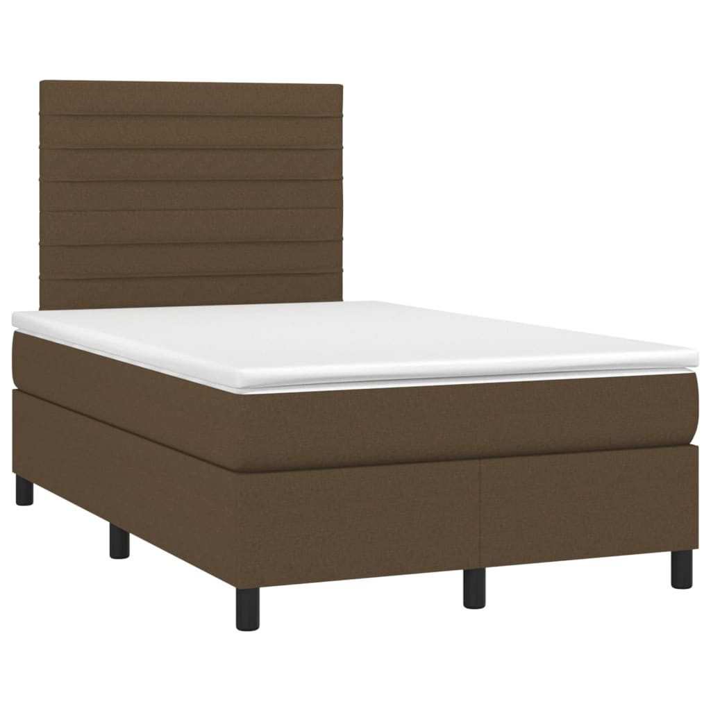 vidaXL Bett Boxspringbett mit Matratze Dunkelbraun günstig online kaufen
