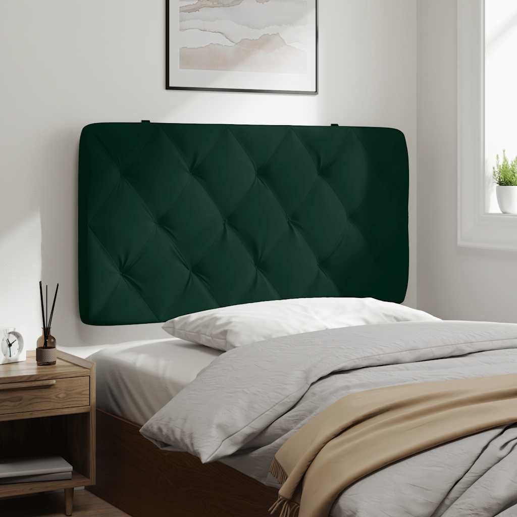 vidaXL Bett Kopfteil-Kissen Dunkelgrün 100 cm Samt (1-tlg)