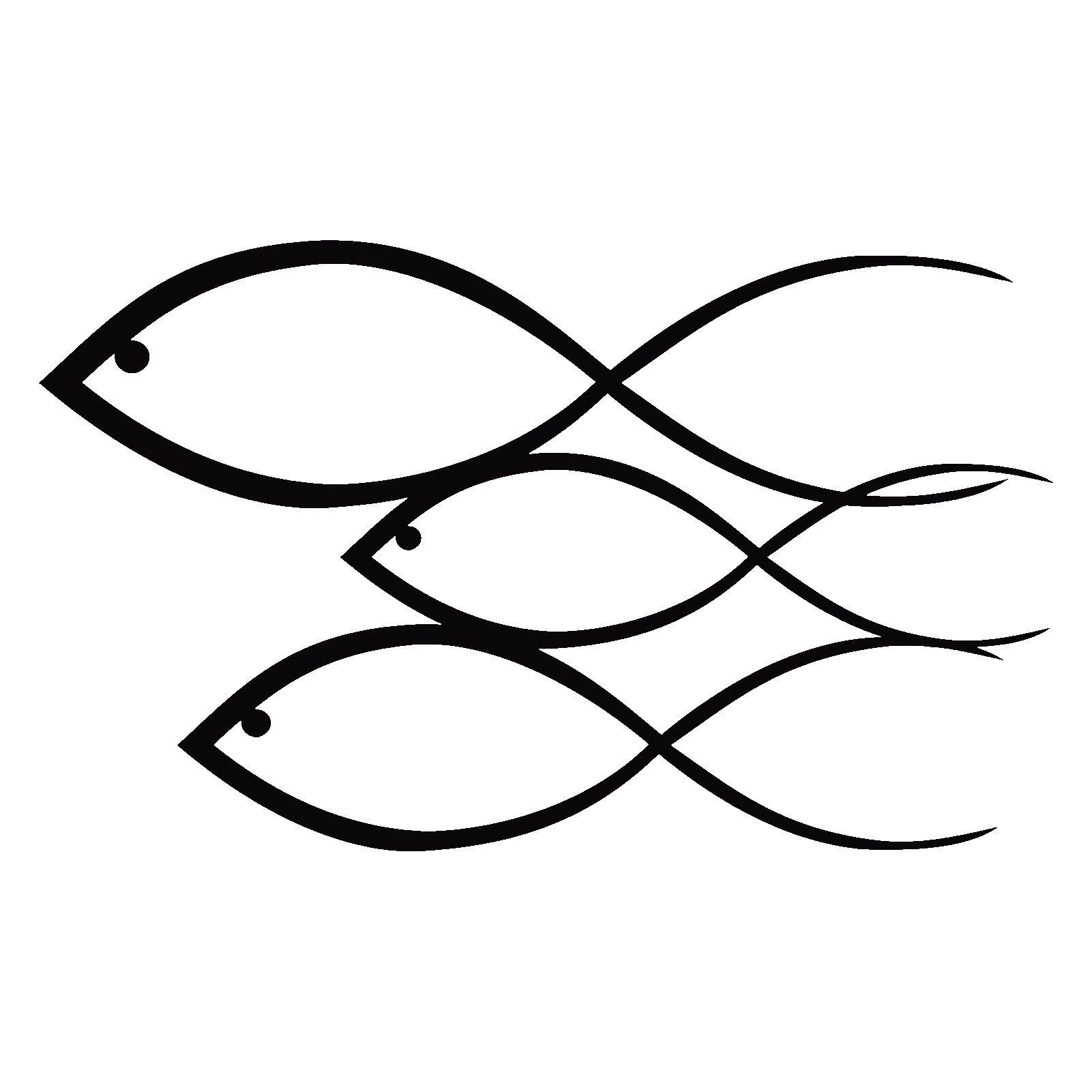 Jumpeak Wanddekoobjekt Kleine Fische Wanddekoration aus Metall, Maritimer Stil, Natürlich, Hergestellt aus Metall,Schwarz,Weiß,4 Größe