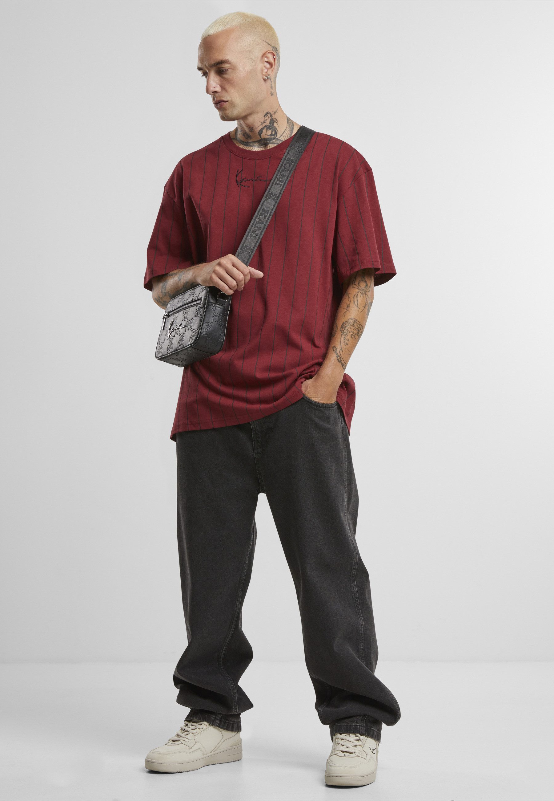 Karl Kani T-Shirt Karl Kani KK Small Signature Essential Pinstripe Tee (1-tlg)
