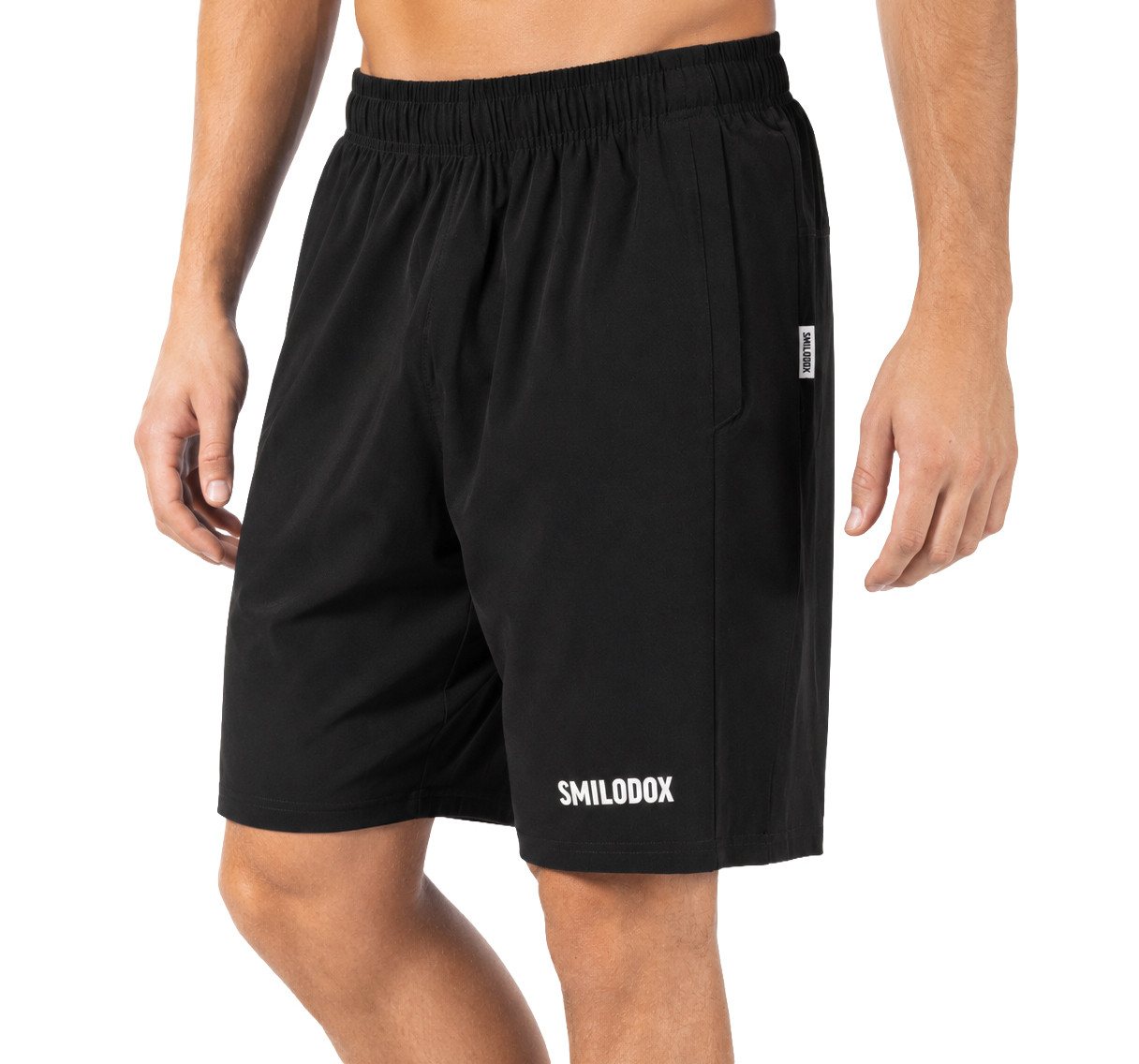 Smilodox Shorts Jarek Herren, Regular Fit, Trainingsshorts, Stretch, Gym & Laufshorts Bi-Stretch, Kordelzug, Kletttasche, atmungsaktiv, elastisch