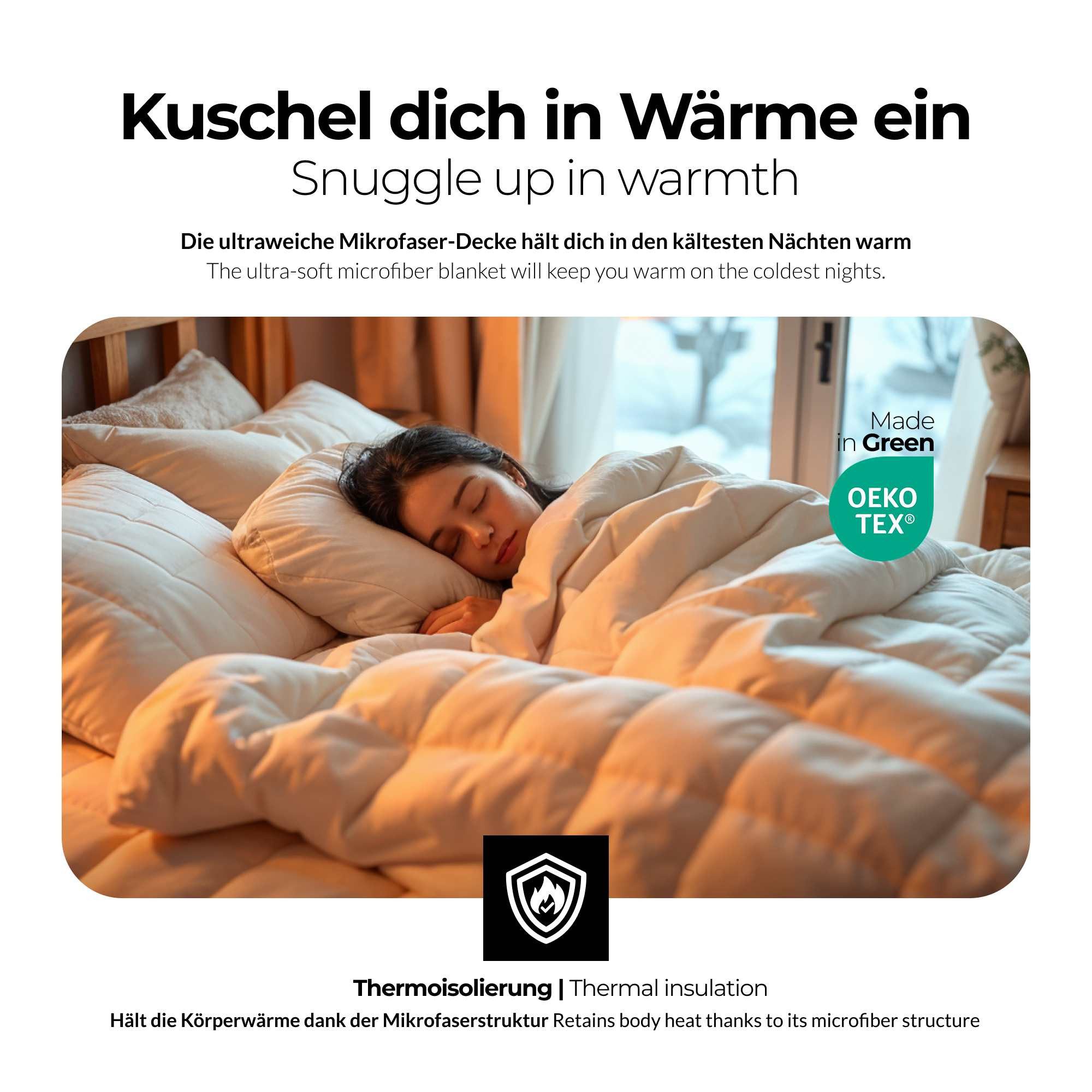 etérea Himmlische Qualität Microfaserbettdecke etérea Microfaser Steppdecke Frieda, Füllung: 100% Hohlfaser