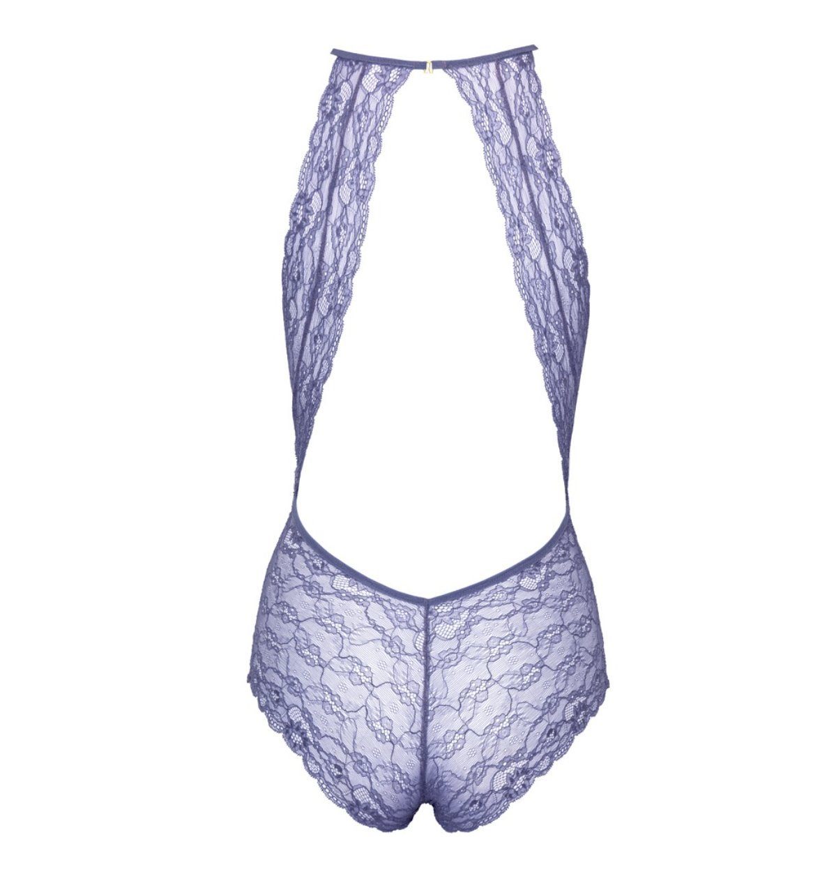 Kissable Stringbody Lavendelfarbener Spitze elastisch, komplett aus feiner figurbetont Body bequem