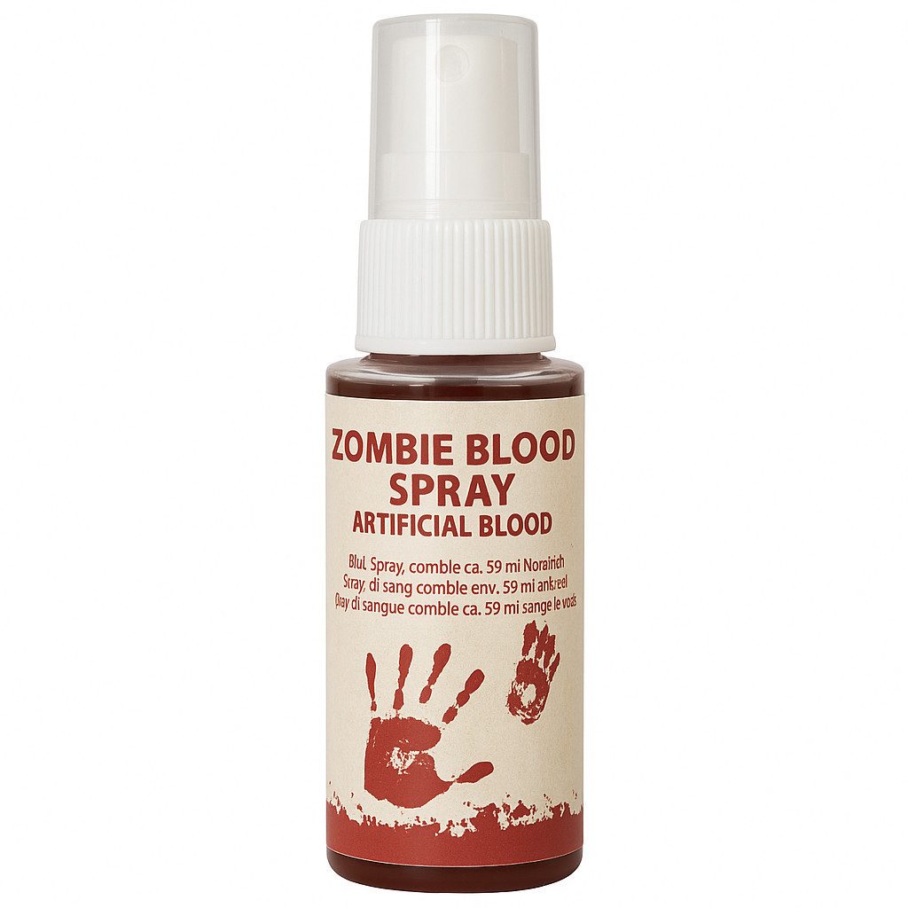 what the shop Theaterschminke Zombie Blood Spray 59 ml künstliches Blut Halloween, Realistisch, gruselig, vielseitig