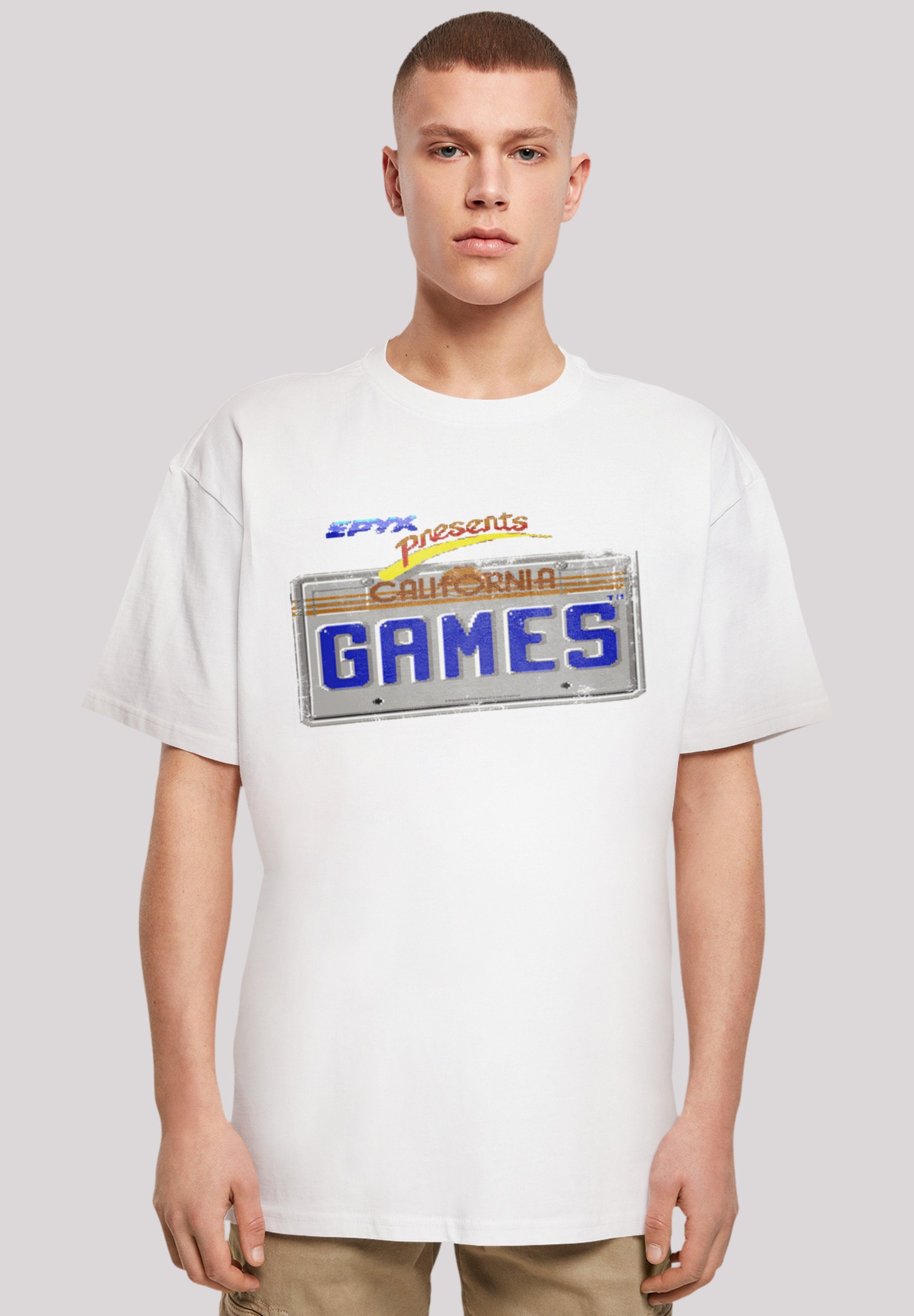 weiß Print F4NT4STIC Games Plate T-Shirt California