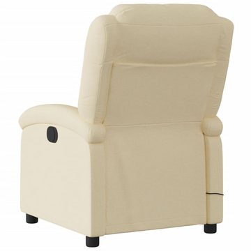 vidaXL Sessel Massagesessel Elektrisch Creme Stoff (1-St)