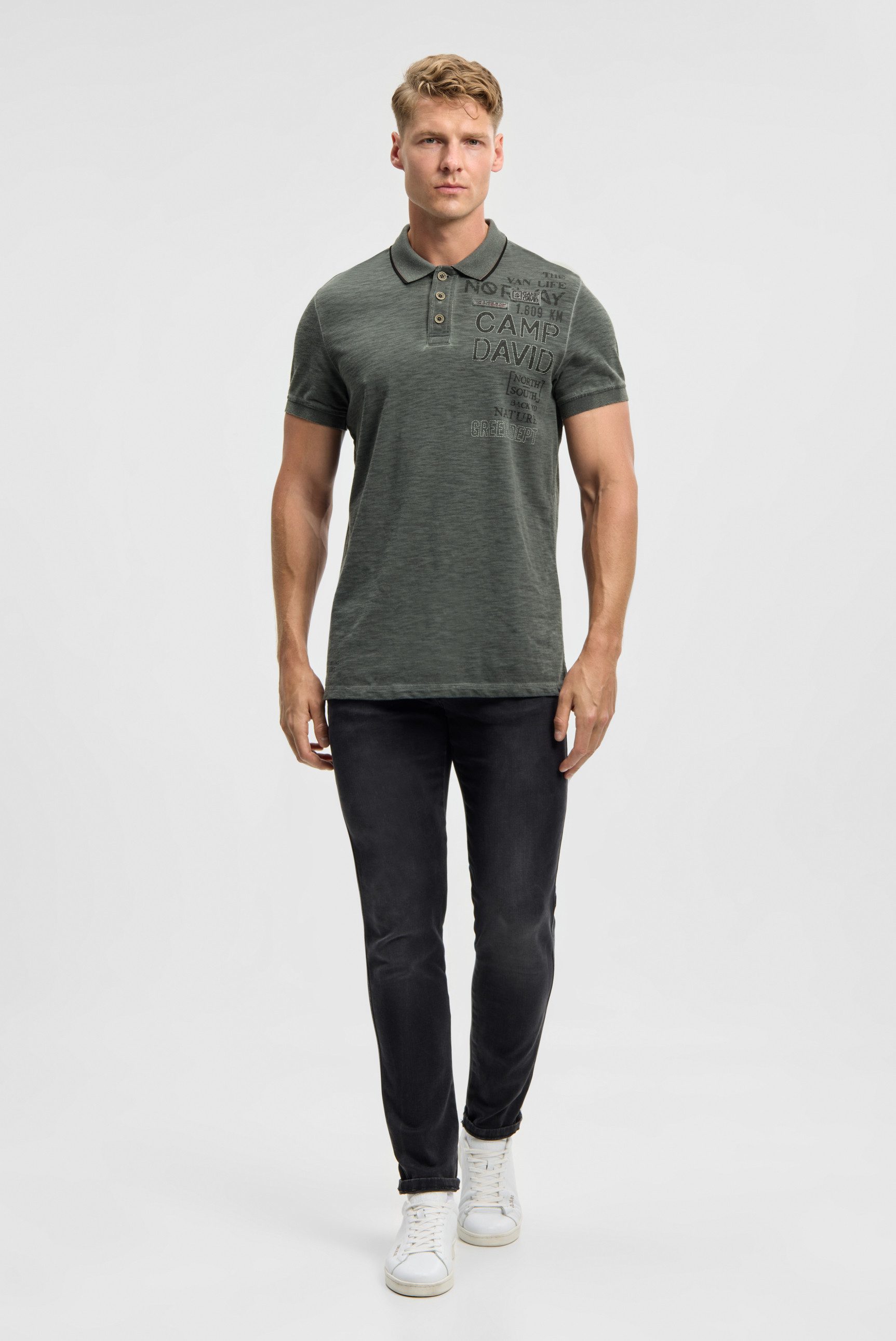 CAMP DAVID Poloshirt aus Baumwolle