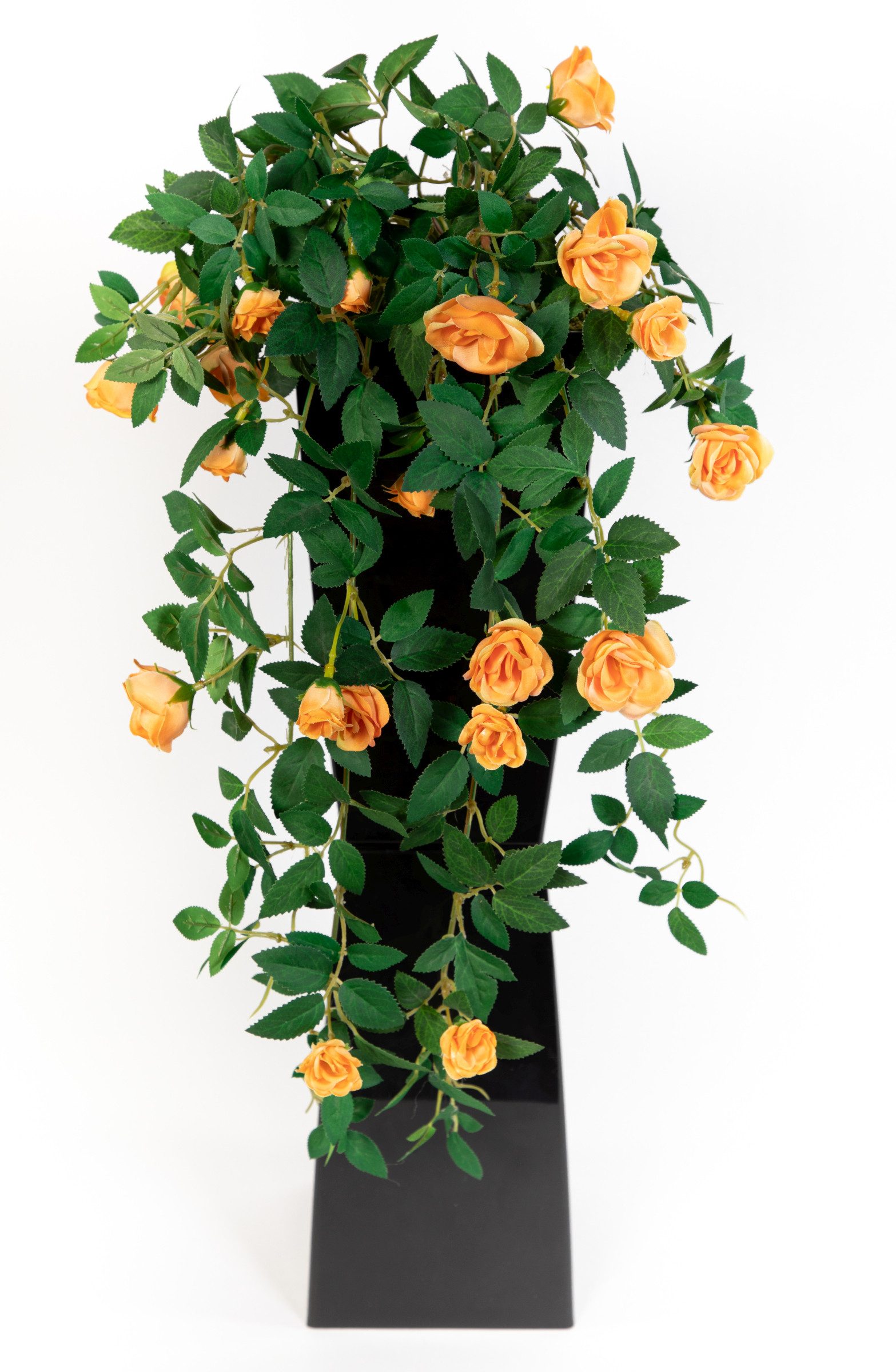 Kunstranke Rosenranke 62cm ZF Kunstpflanzen Kunstblumen künstliche Blumen Rosen, Seidenblumen Roß, Höhe 62 cm, Orange