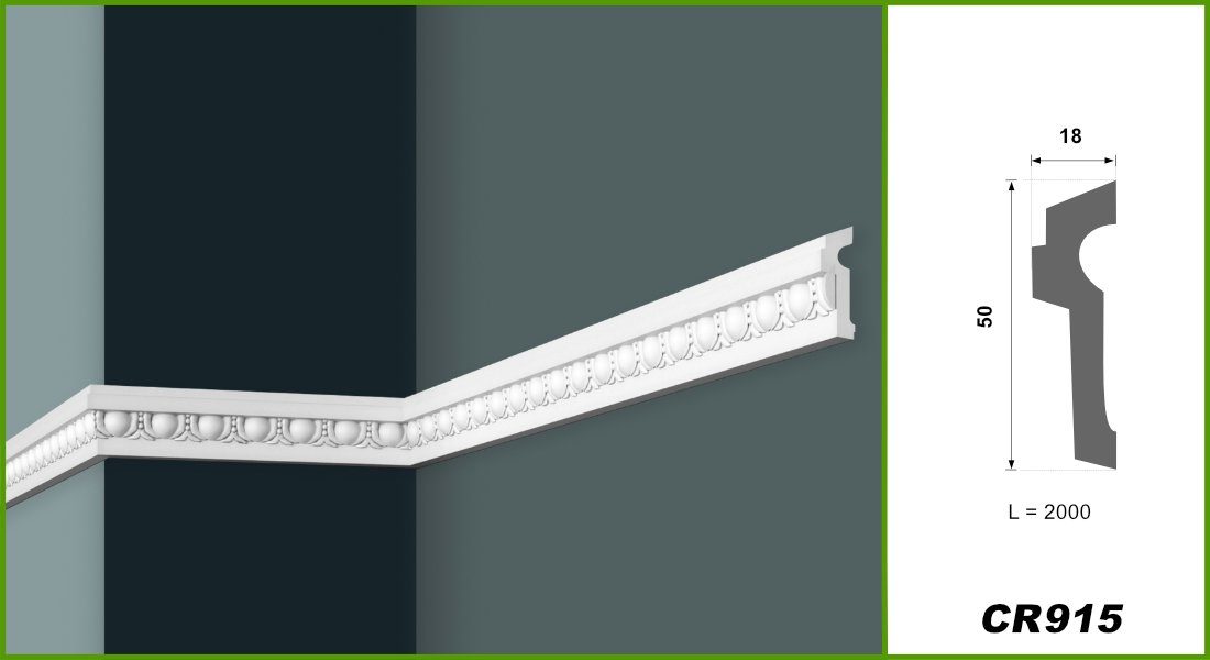 Hexim Stuckleiste CR915, 10 Meter / günstig online kaufen