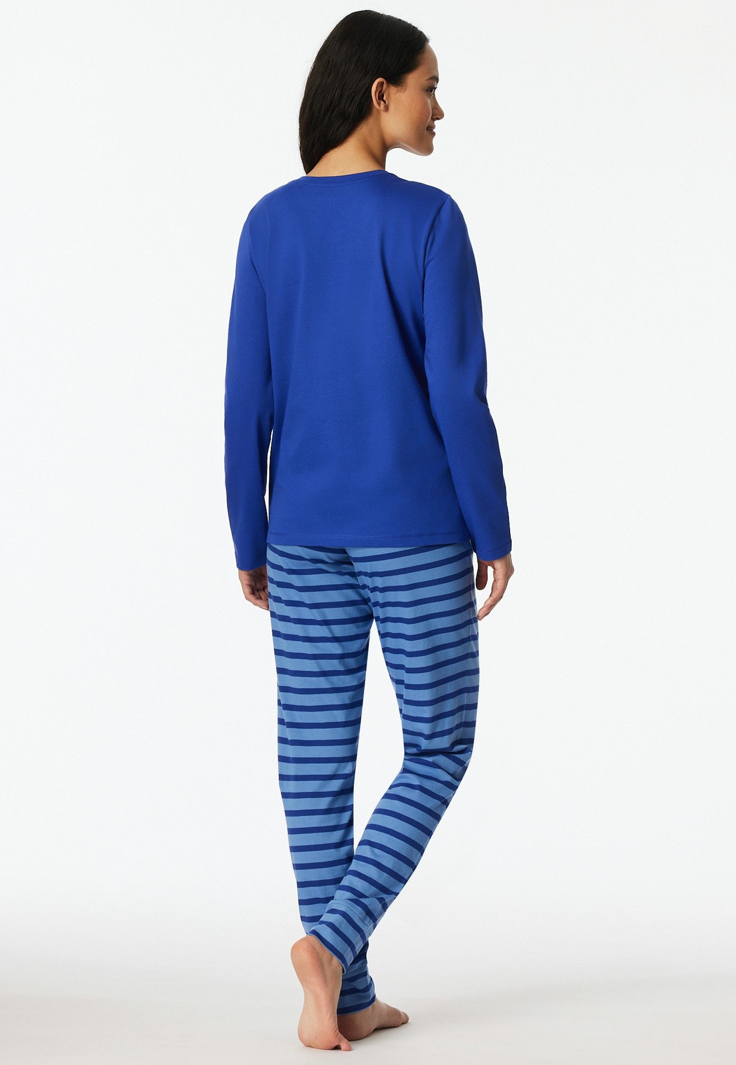Schiesser Schlafanzug Casual Essentials (2 tlg., 2tlg) mit eingefasster, runder Halsausschnitt – Bild 3 von 5