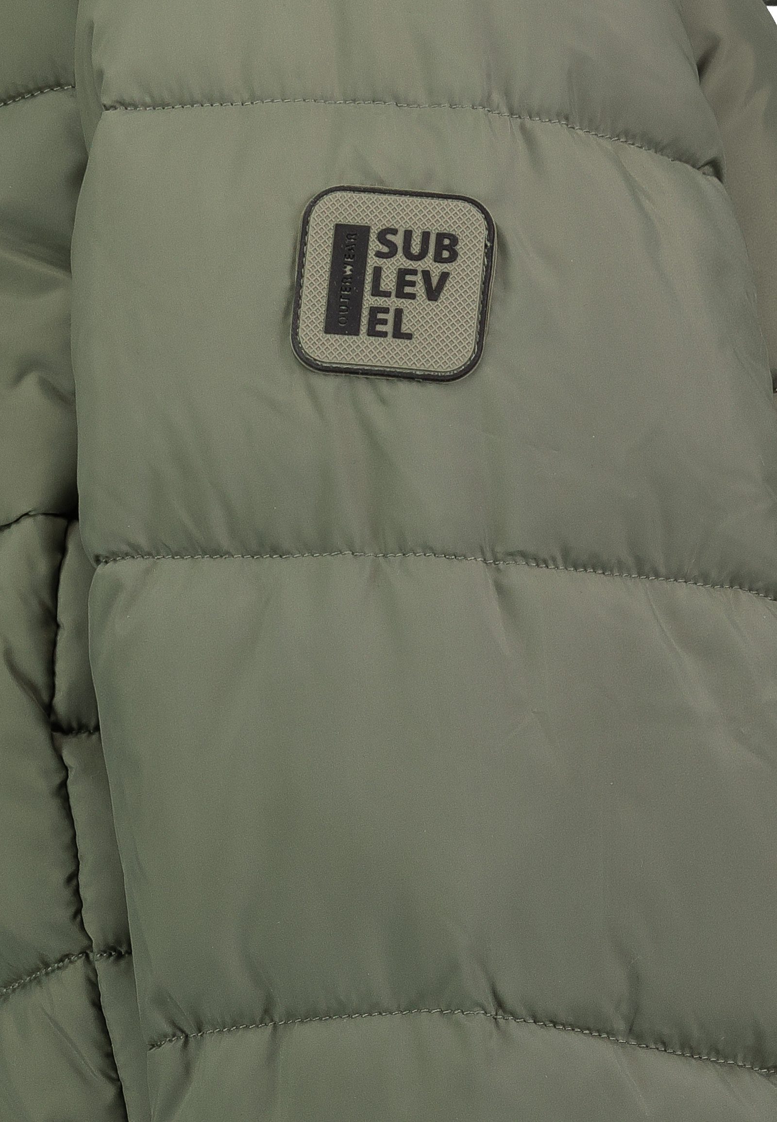 SUBLEVEL Steppjacke Damen Mantel mit Kapuze extra lange Winter Jacke Parka