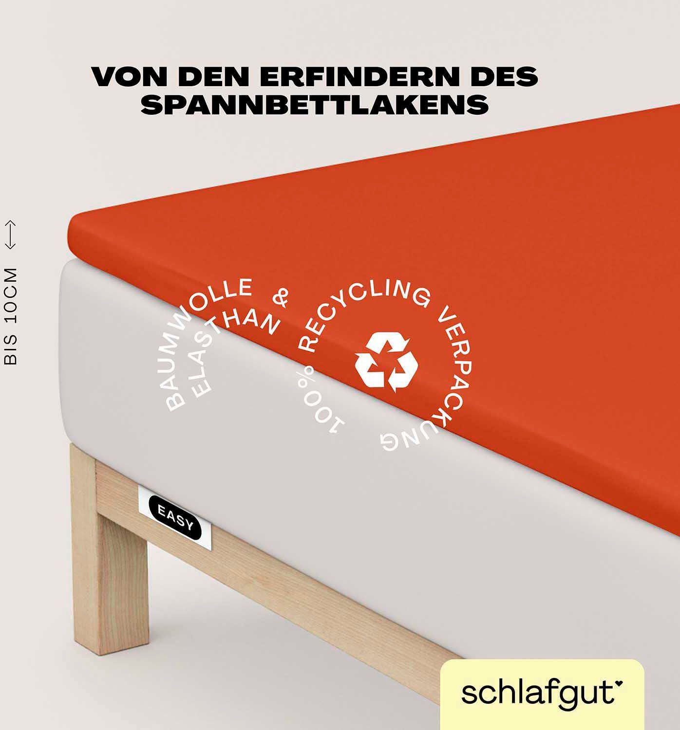 Schlafgut Spannbettlaken »EASY Jersey Elasthan Topper«, MADE IN GREEN by OE günstig online kaufen