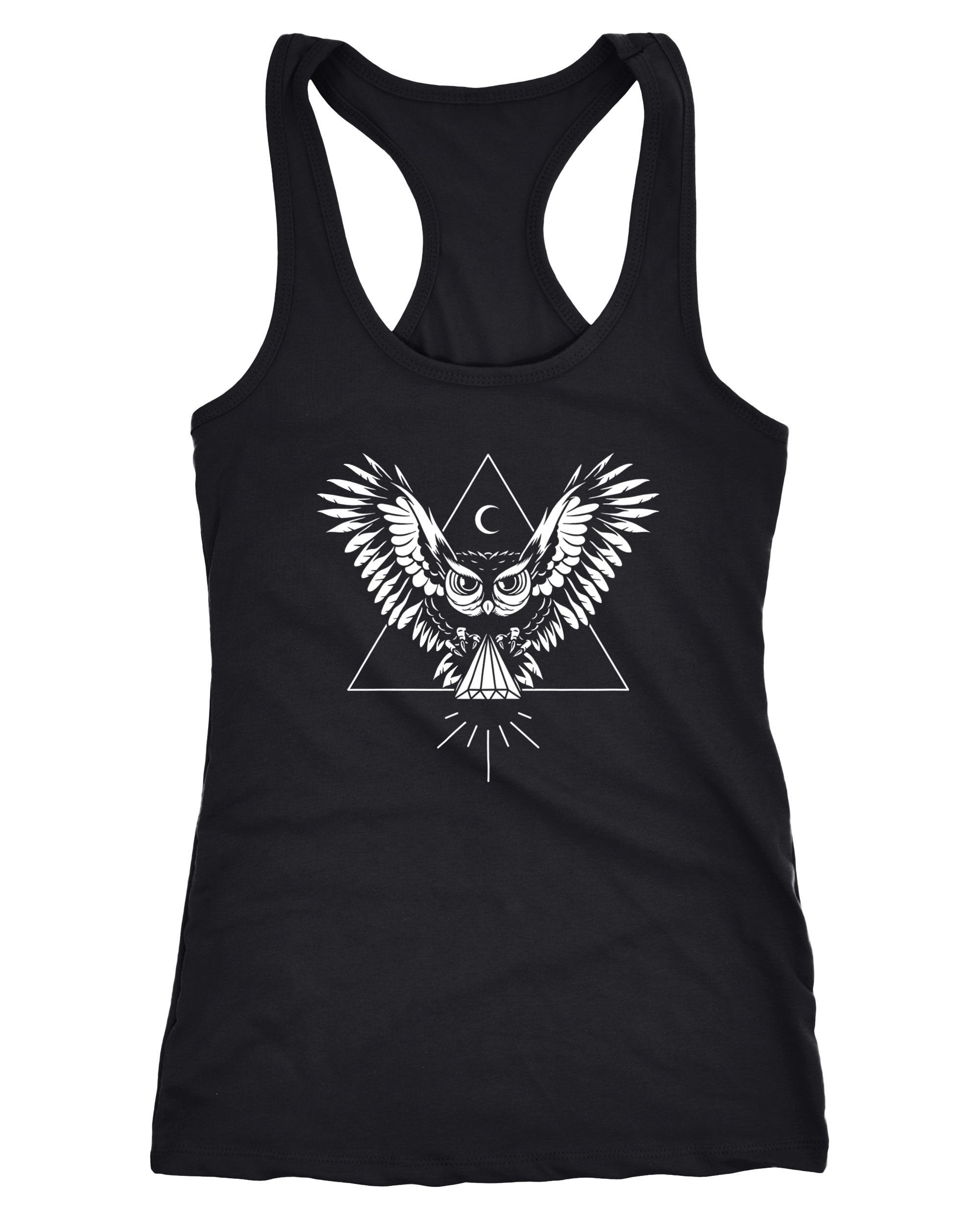 Tanktop cooles Damen Tank Top Eule Owl Racerback Tanktop Neverless®