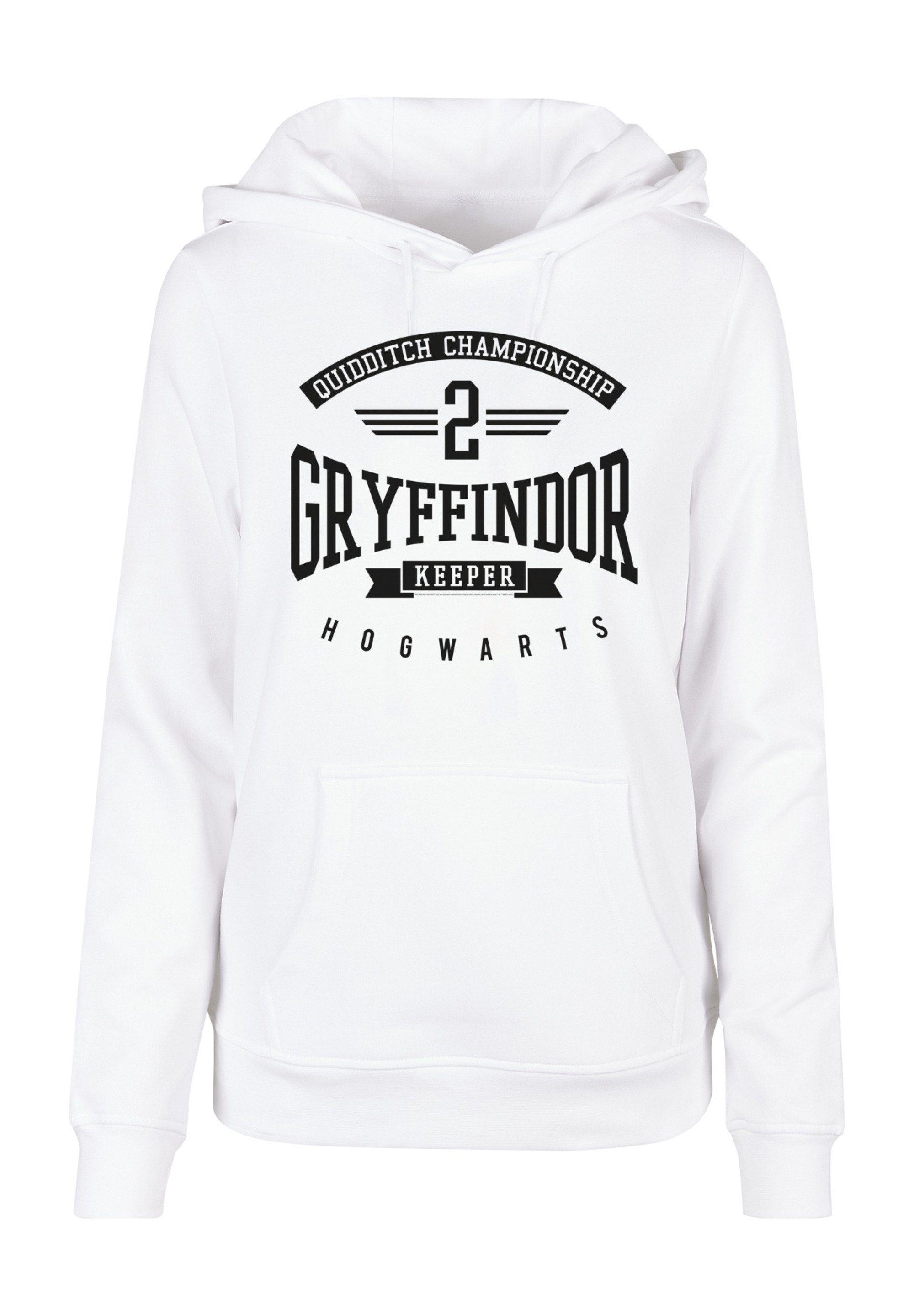 F4NT4STIC Kapuzenpullover Damen Harry Potter Gryffindor Keeper-WHT with Ladies Basic Hoody (1-tlg) white