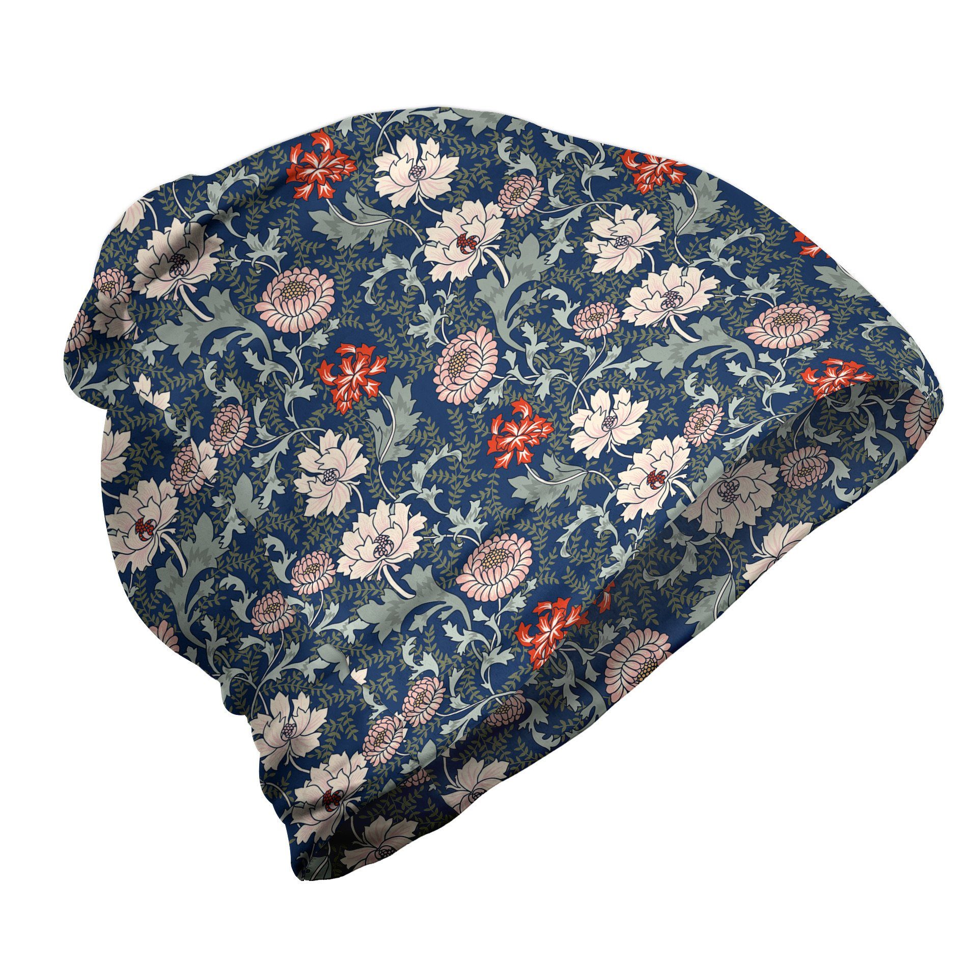 Abakuhaus Beanie Wandern im Freien Blumen Oriental Blossom Motive Kunst