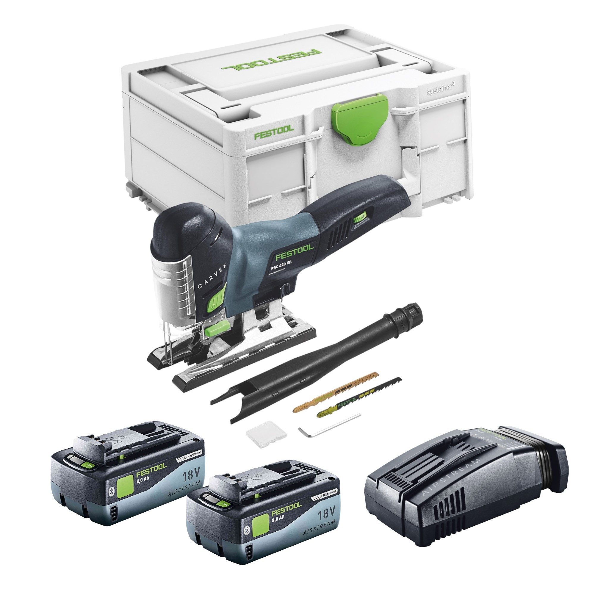 FESTOOL Akku-Stichsäge CARVEX PSC 420 EB-Basic Akku Pendelstichsäge 18 V 120 mm Brushless