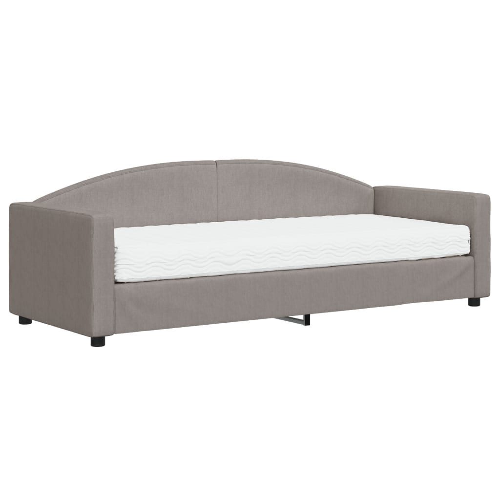 vidaXL Bett Tagesbett mit Matratze Taupe günstig online kaufen