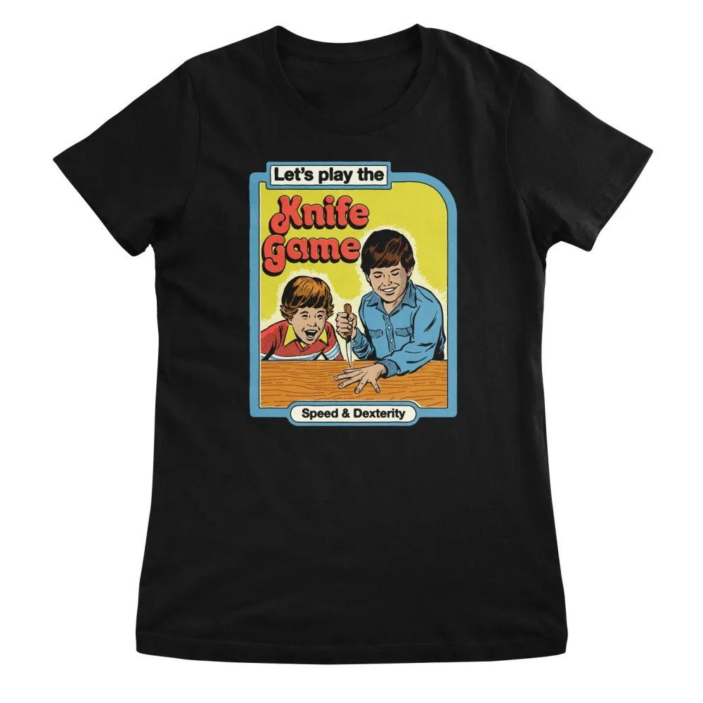 Steven Rhodes T-Shirt Let'S Play The Knife Game Girly Tee