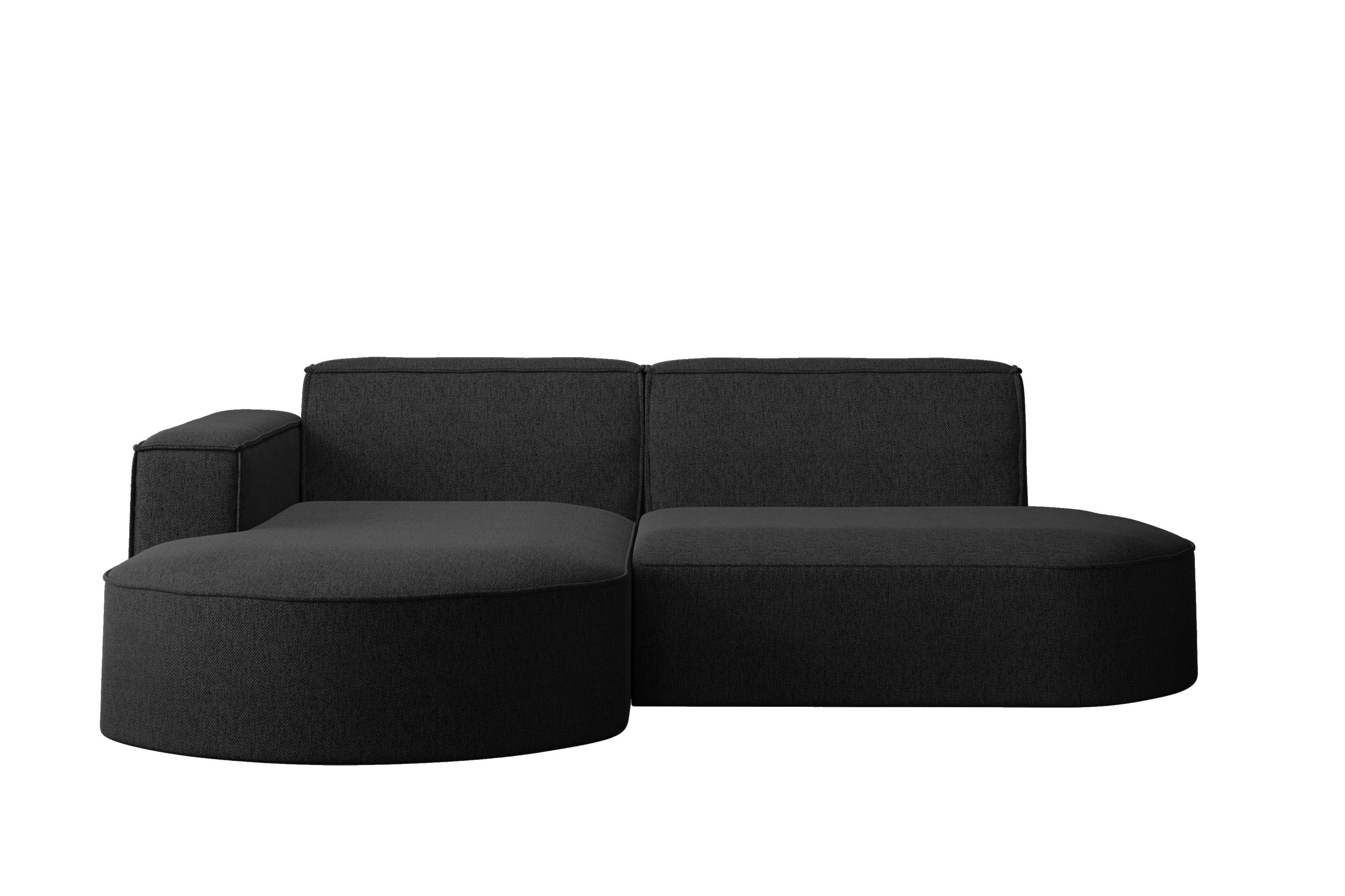 Kaiser Möbel Ecksofa Designer MODENA STUDIO L stoff Verita, Ecksofa, Cord Sofa, L-Form, Links/Rechts wählbar
