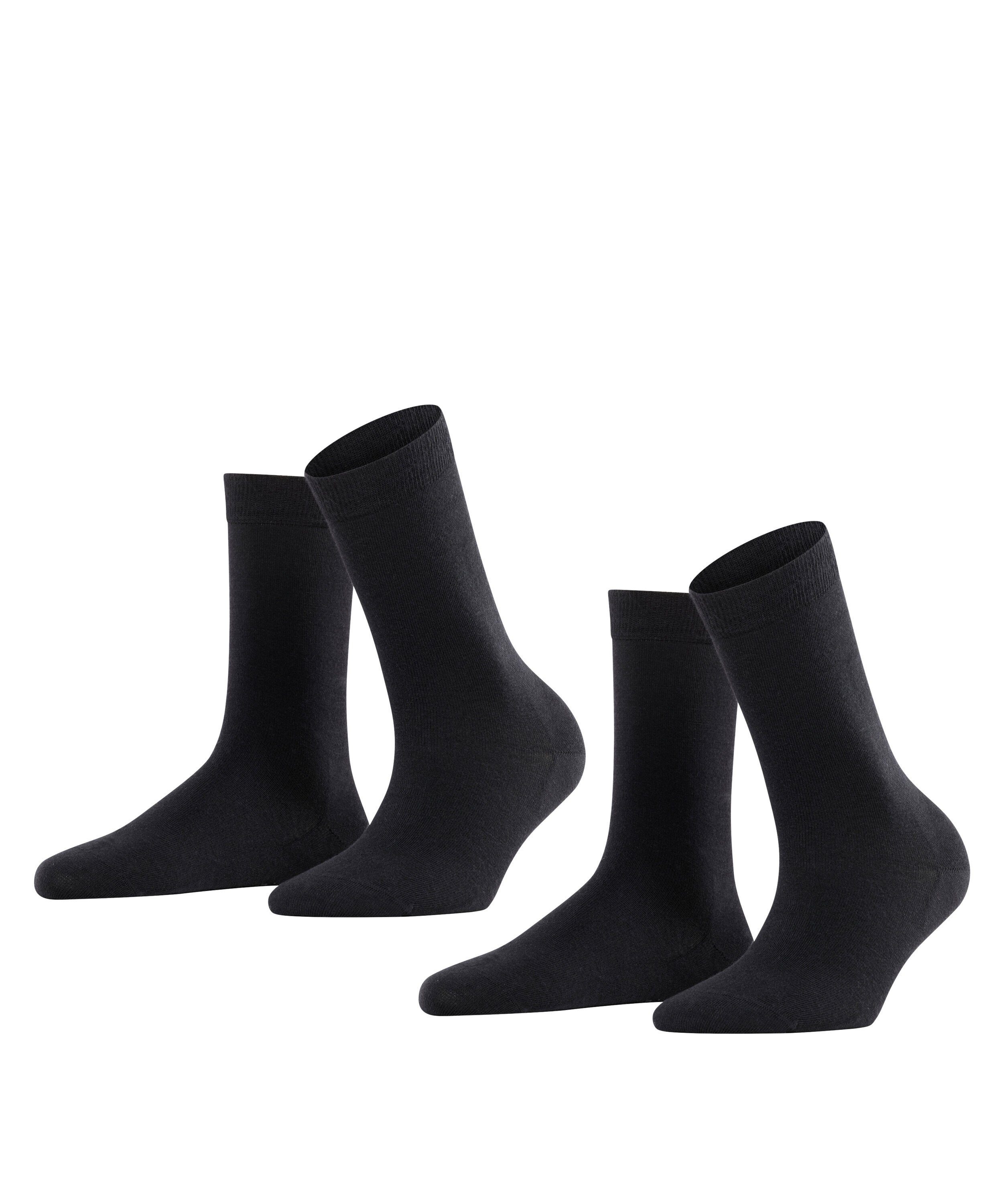 FALKE Socken Softmerino 2-Pack (2-Paar) black (3009)