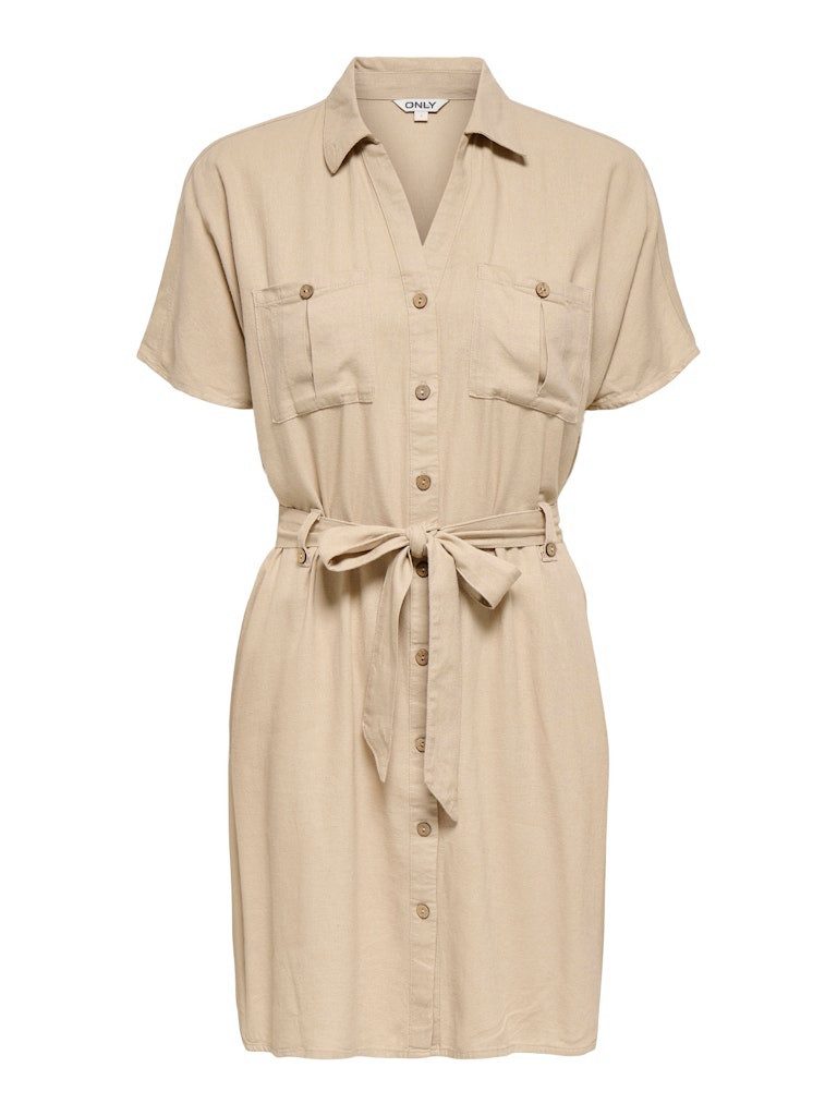ONLY Sommerkleid ONLGOA SS LIN BL BELT SHIRT DRESS C