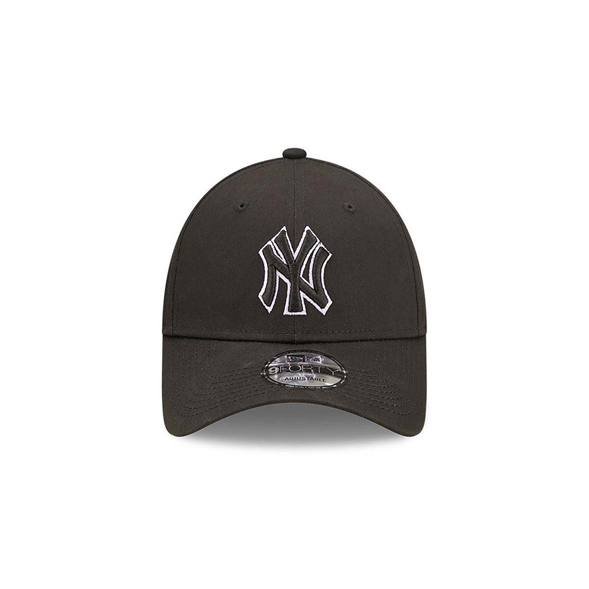 New Team Cap Baseball New Era Outline schwarz-lila York Yankees