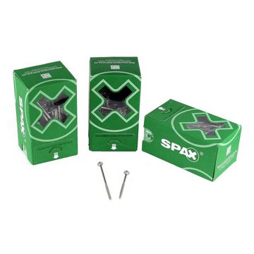 SPAX Terrassenschraube SPAX Tellerkopfschraube flach 5,0 x 87 mm 300 Stk. (2x 0251010500875) Teilgewinde Torx T-STAR plus T20 4Cut WIROX