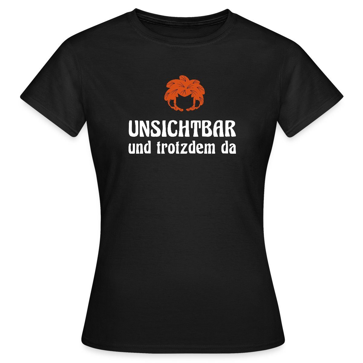 Spreadshirt T-Shirt Pumuckl Mit Spruch Unsichtbar Und Trotzdem Da Frauen T- günstig online kaufen