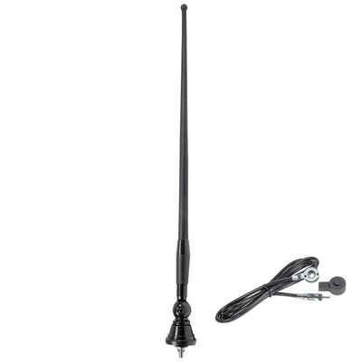 tomzz Audio Hochflexible Universal Gummi Antenne AM/FM UKW ca. 1,3m Kabel DIN Stec Autoradio-Ersatzantennenstab