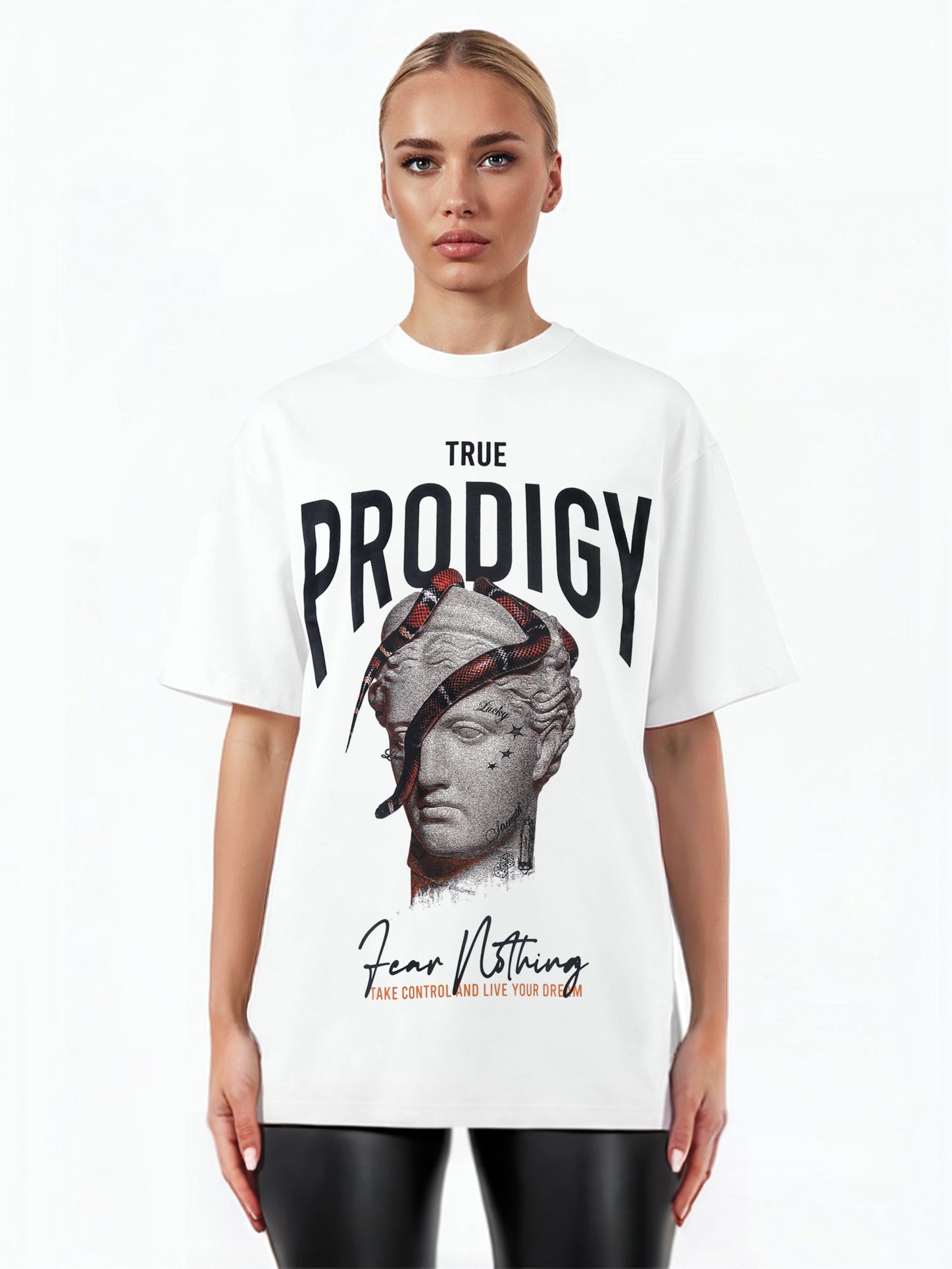 trueprodigy Oversize-Shirt Jamie F Logoprint Rundhals dicker Stoff günstig online kaufen