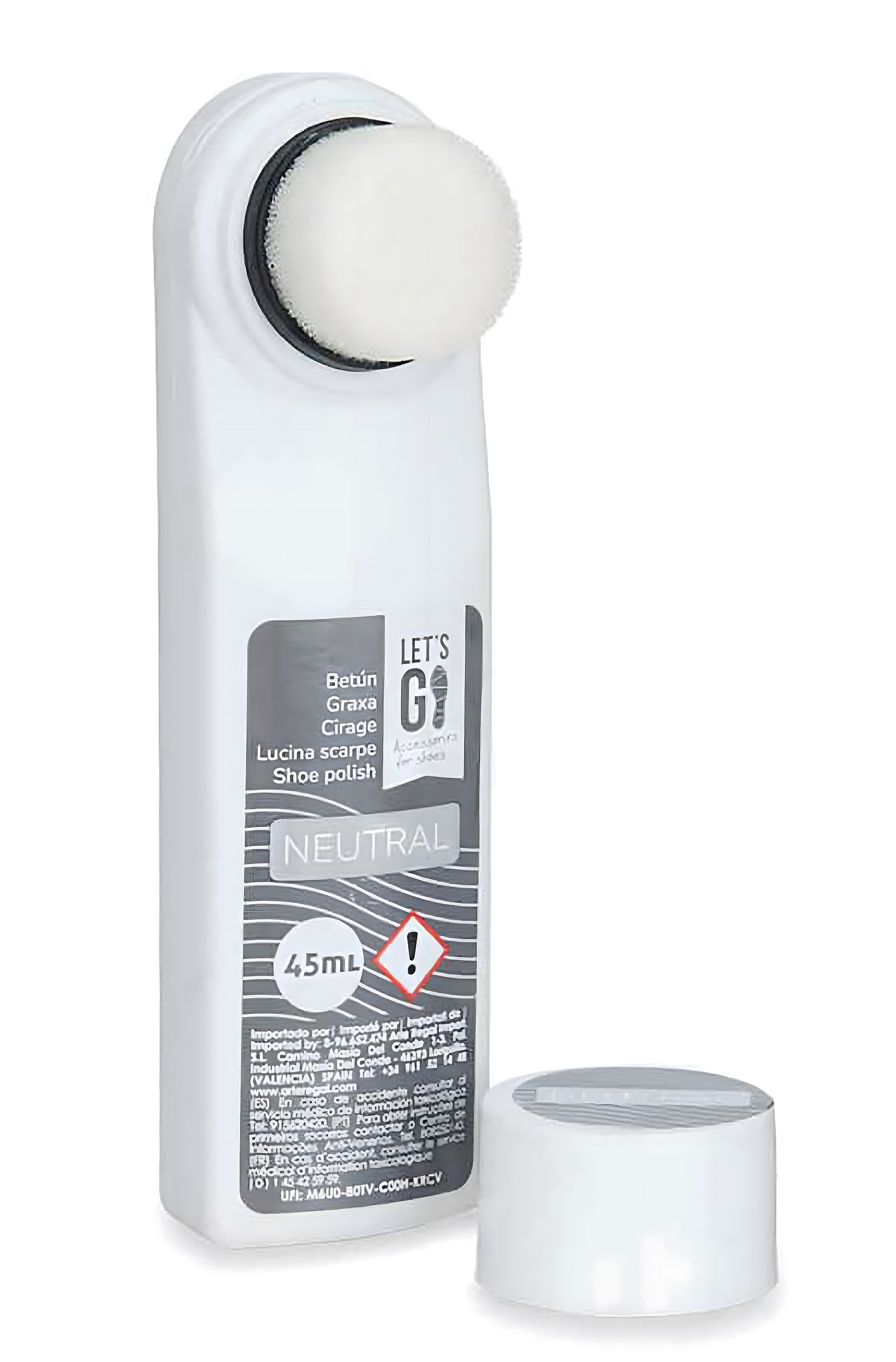 SCHUH POLITUR 45ml mit integriertem Schwamm flüssig (Neutral - 07) Schuhcreme