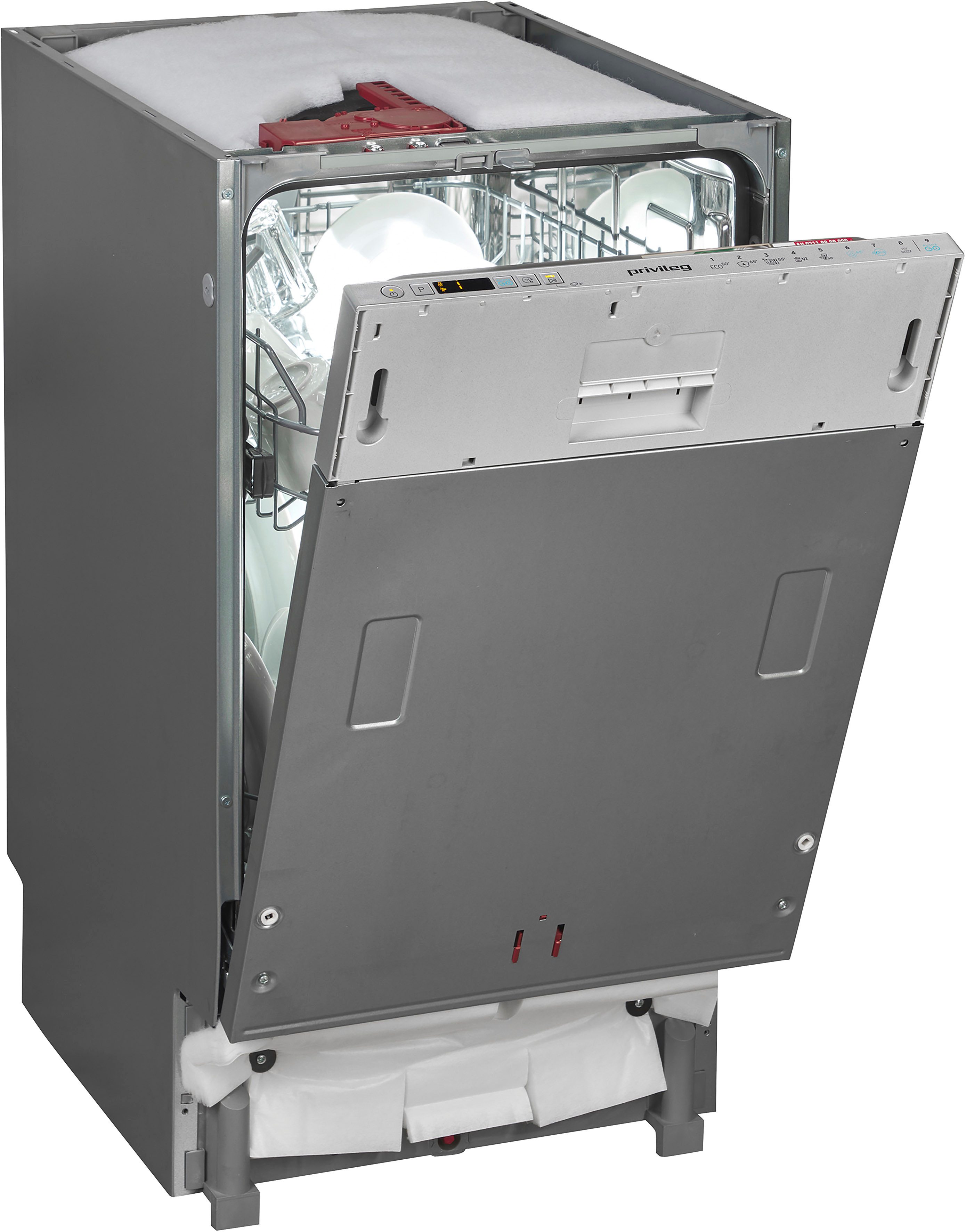 Privileg vollintegrierbarer Geschirrspüler PV2IC10BS7LA0, 10 Maßgedecke, Auto Door - automatisches Türöffnungssystem (abschaltbar)