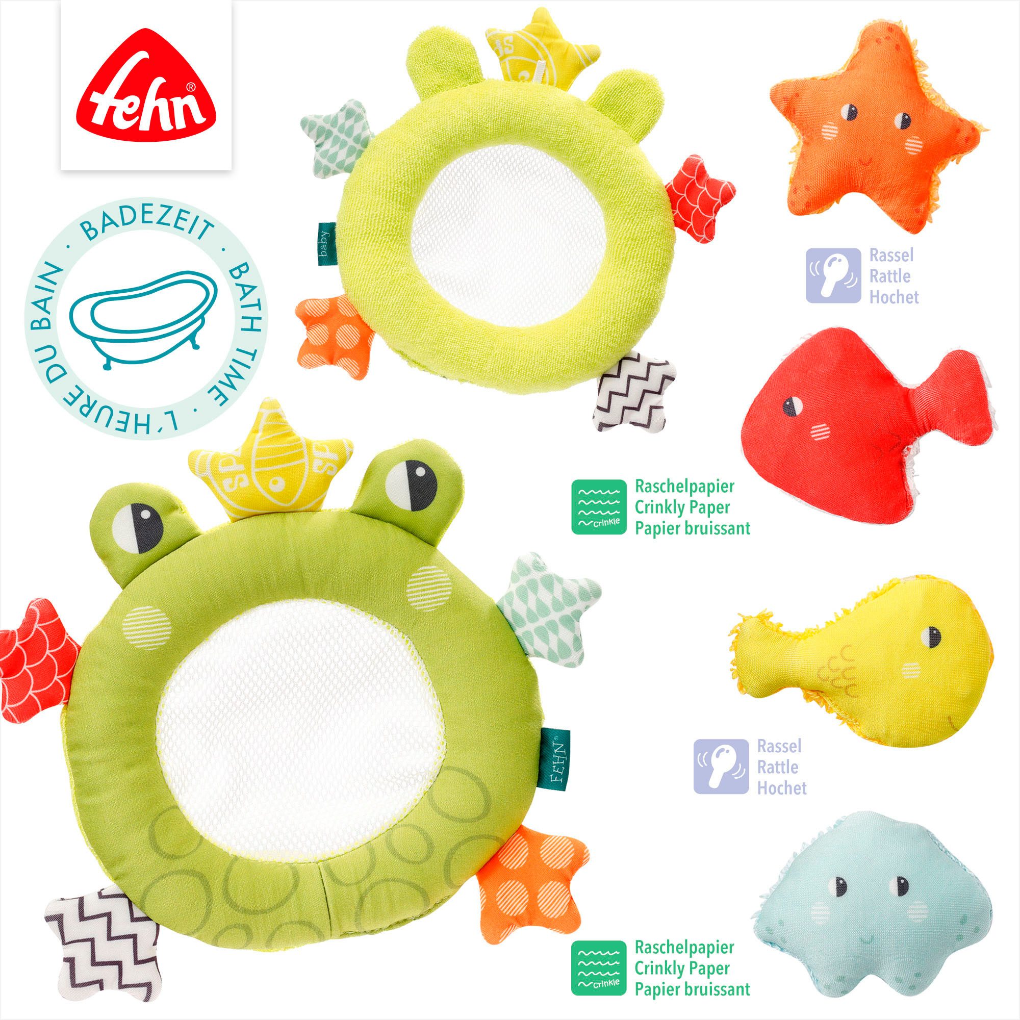 Fehn Badespielzeug Plansch & Play, Badekescher Frosch günstig online kaufen