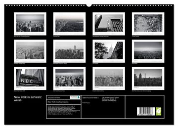 CALVENDO Wandkalender New York in schwarz weiss (Premium, hochwertiger DIN A2 Wandkalender 2023, Kunstdruck in Hochglanz)