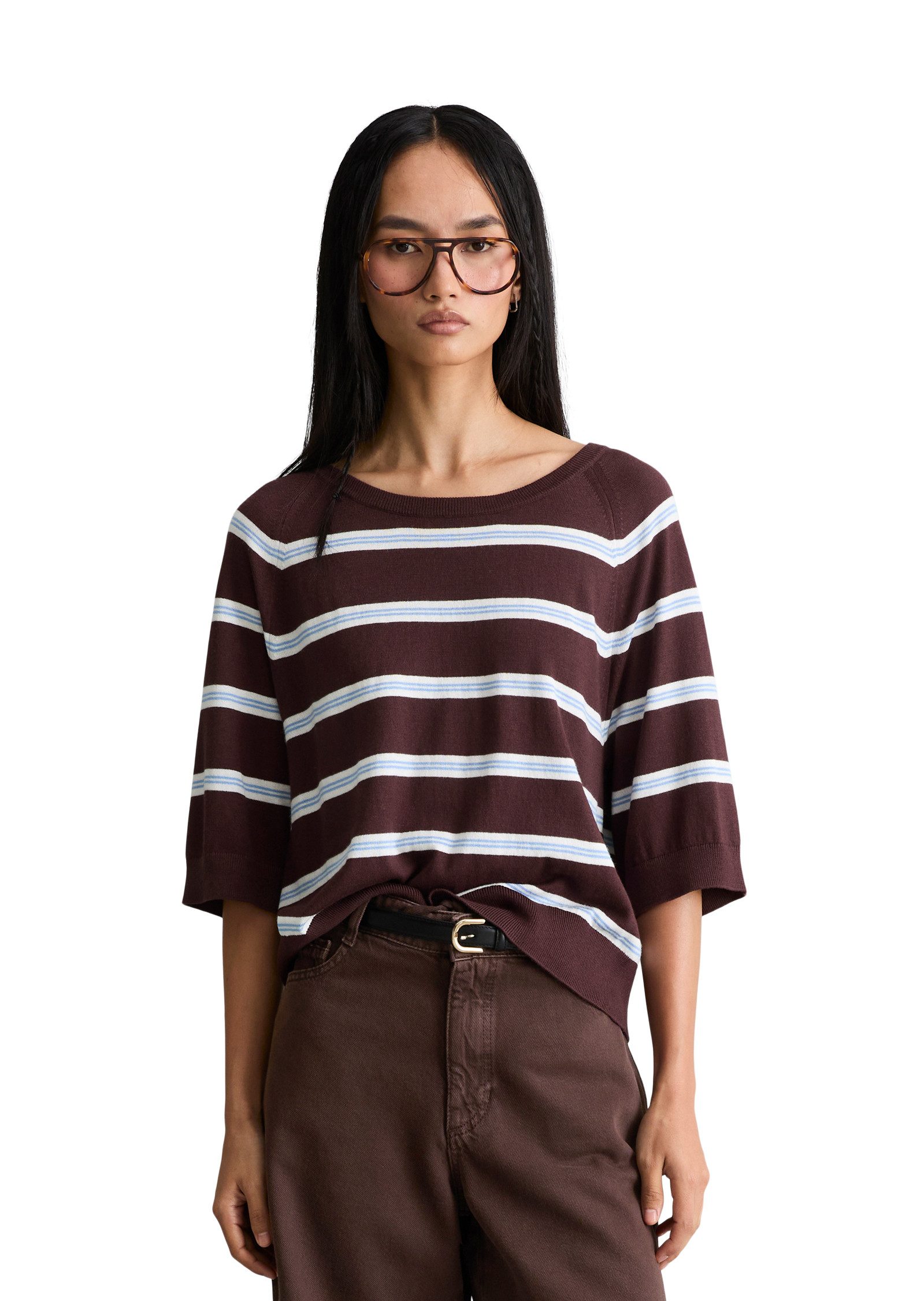 Marc O'Polo DENIM Strickpullover aus weichem Organic-Cotton-Modal-Mix